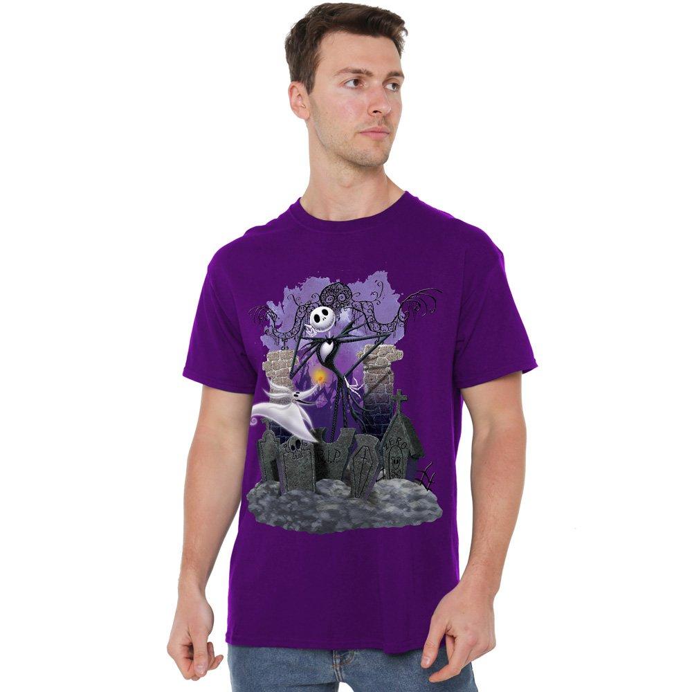 Purple - The Nightmare before Christmas - Jack Skellington Graves Mens T-Shirt Purple - 1