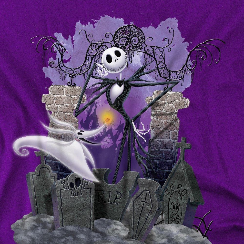 Purple - The Nightmare before Christmas - Jack Skellington Graves Mens T-Shirt Purple - 2