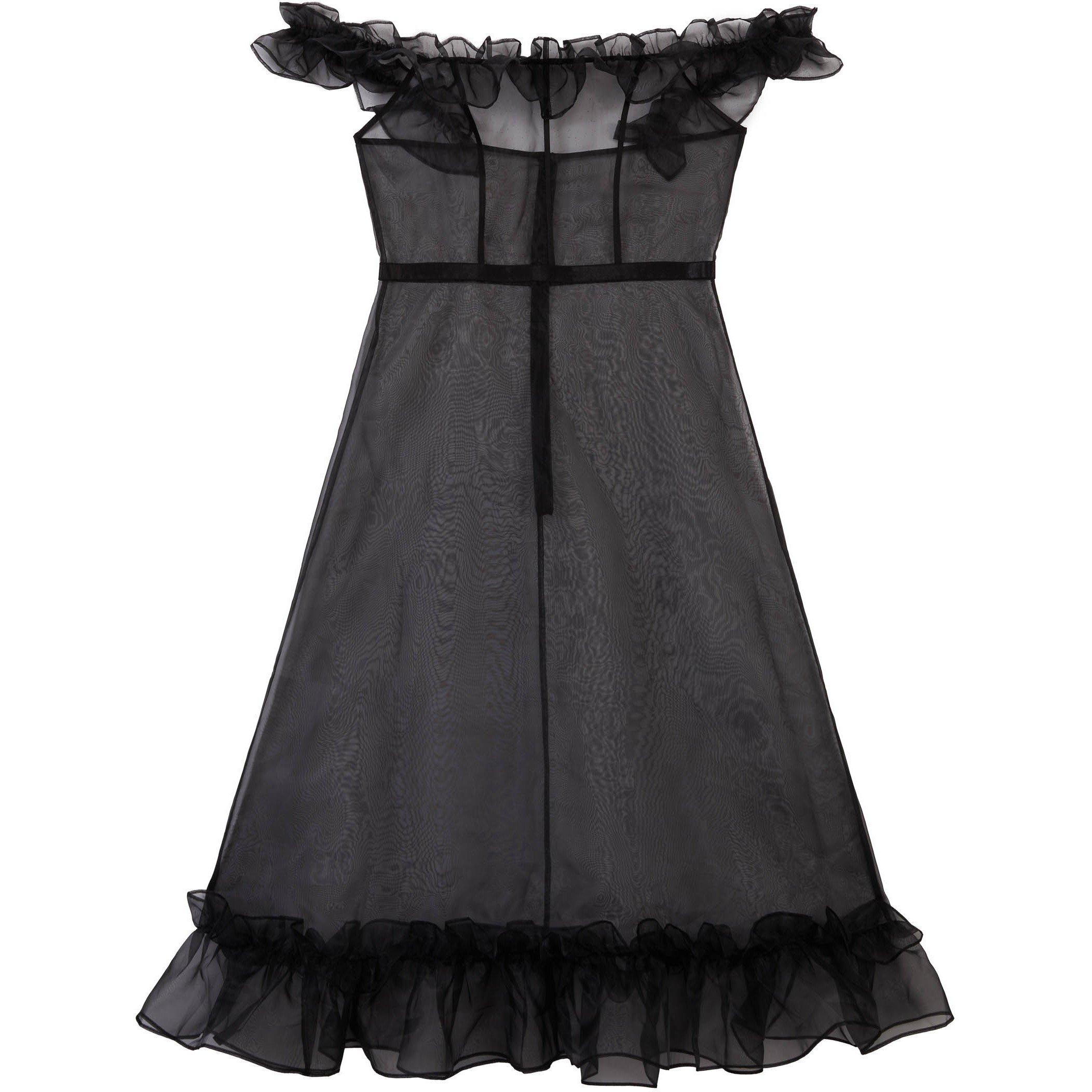 Black - Playful Promises - Emily Black Organza Ruffle Dress - 3