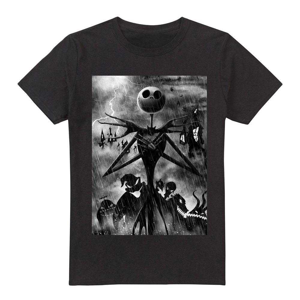 Black - The Nightmare before Christmas - Jack Skellington Rain Mens T-Shirt Black - 4