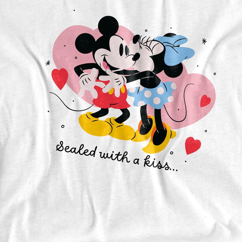White - Disney - Mickey And Minnie Sealed With A Kiss T-Shirt Whit - 2