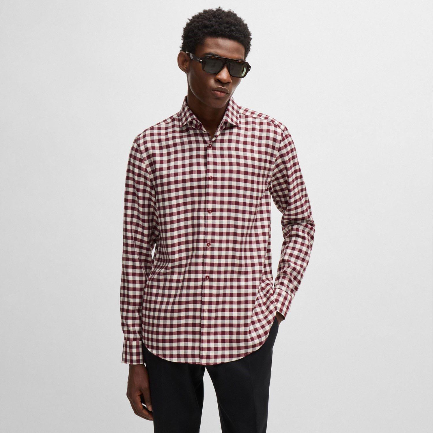 Red - Boss - Boss C-Hal-Spread-C1-223 10262140 0 Oxford Shirt Mens - 1