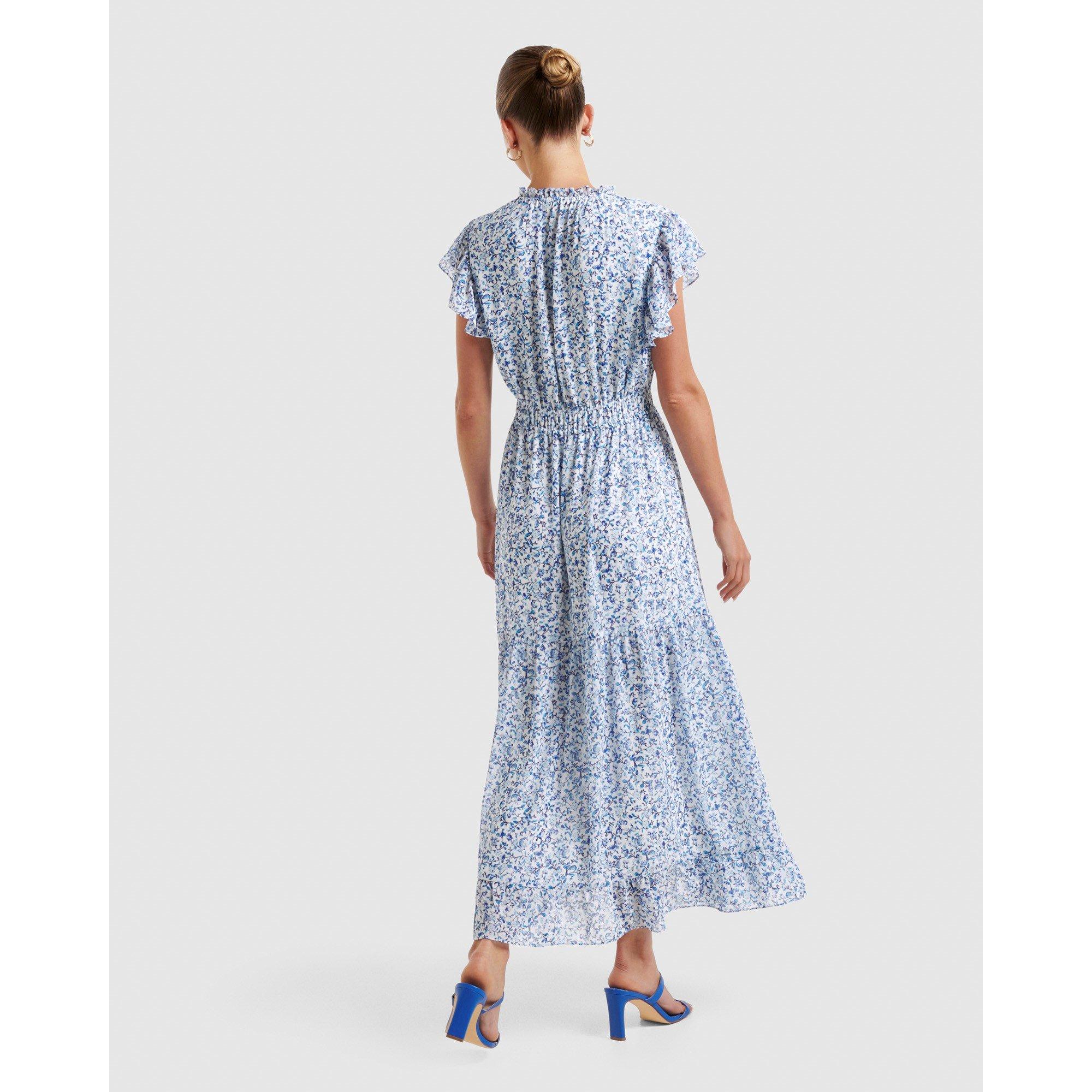Blue Westbury D - Forever New - Fleur Flutter Sleeve Midi Dress - 4