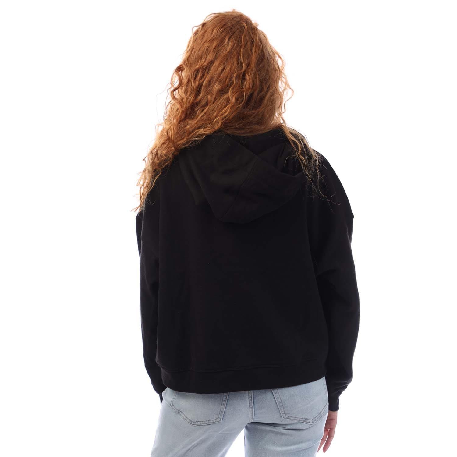 Black Grey - DKNY - Sequin Logo Hoody - 3