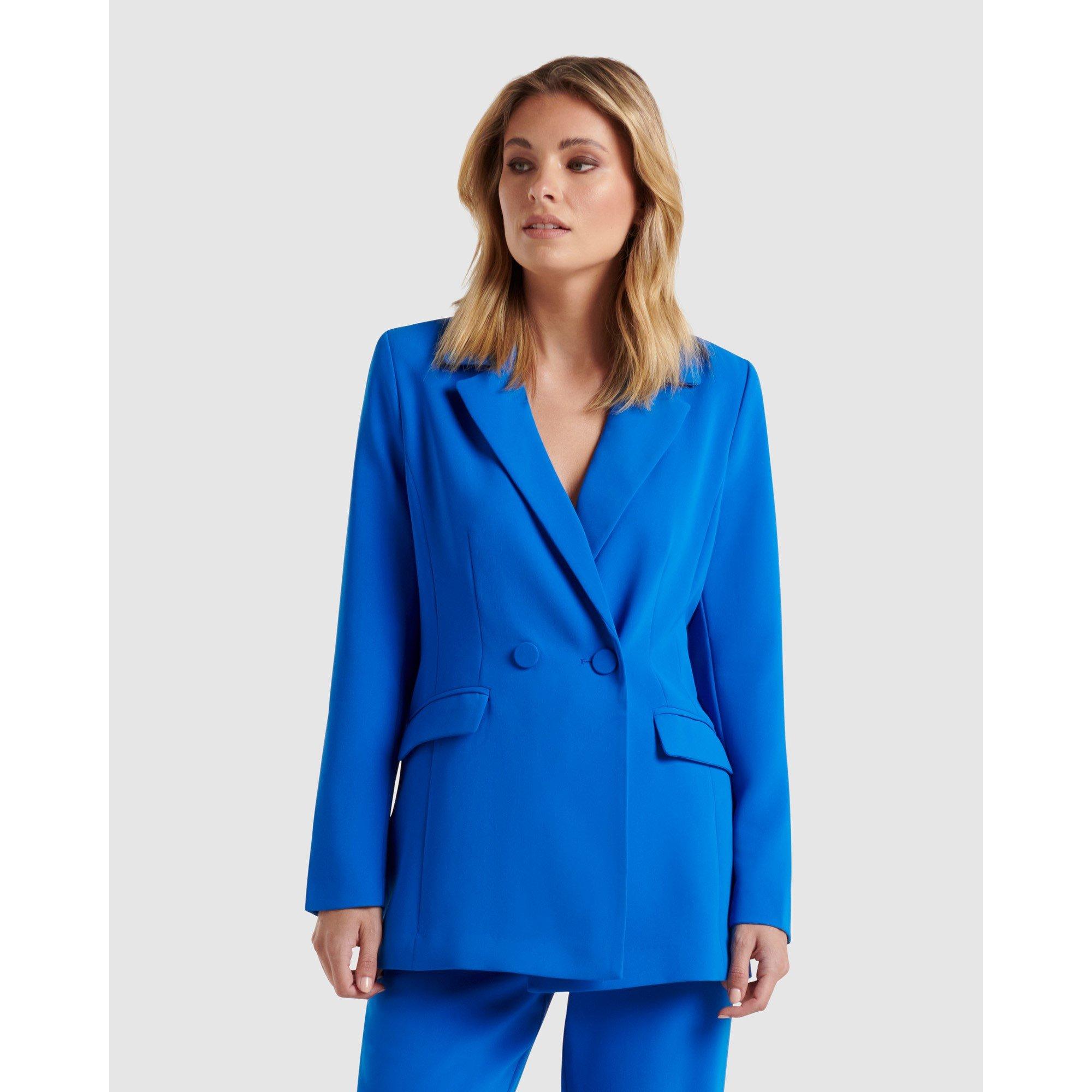 Intense Azure - Forever New - Women's Eileen Double-Breasted Co-ord Blazer - 2