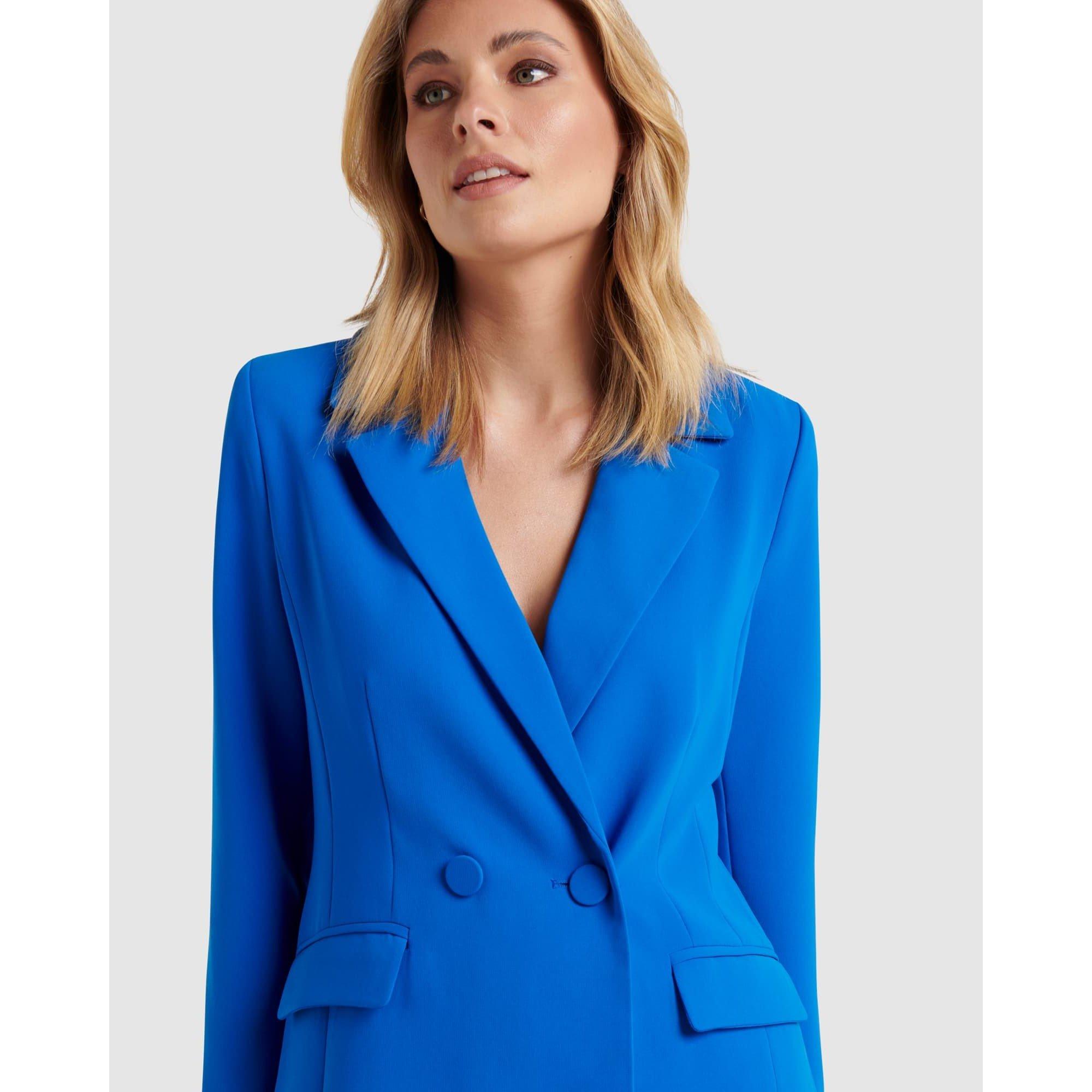 Intense Azure - Forever New - Women's Eileen Double-Breasted Co-ord Blazer - 3