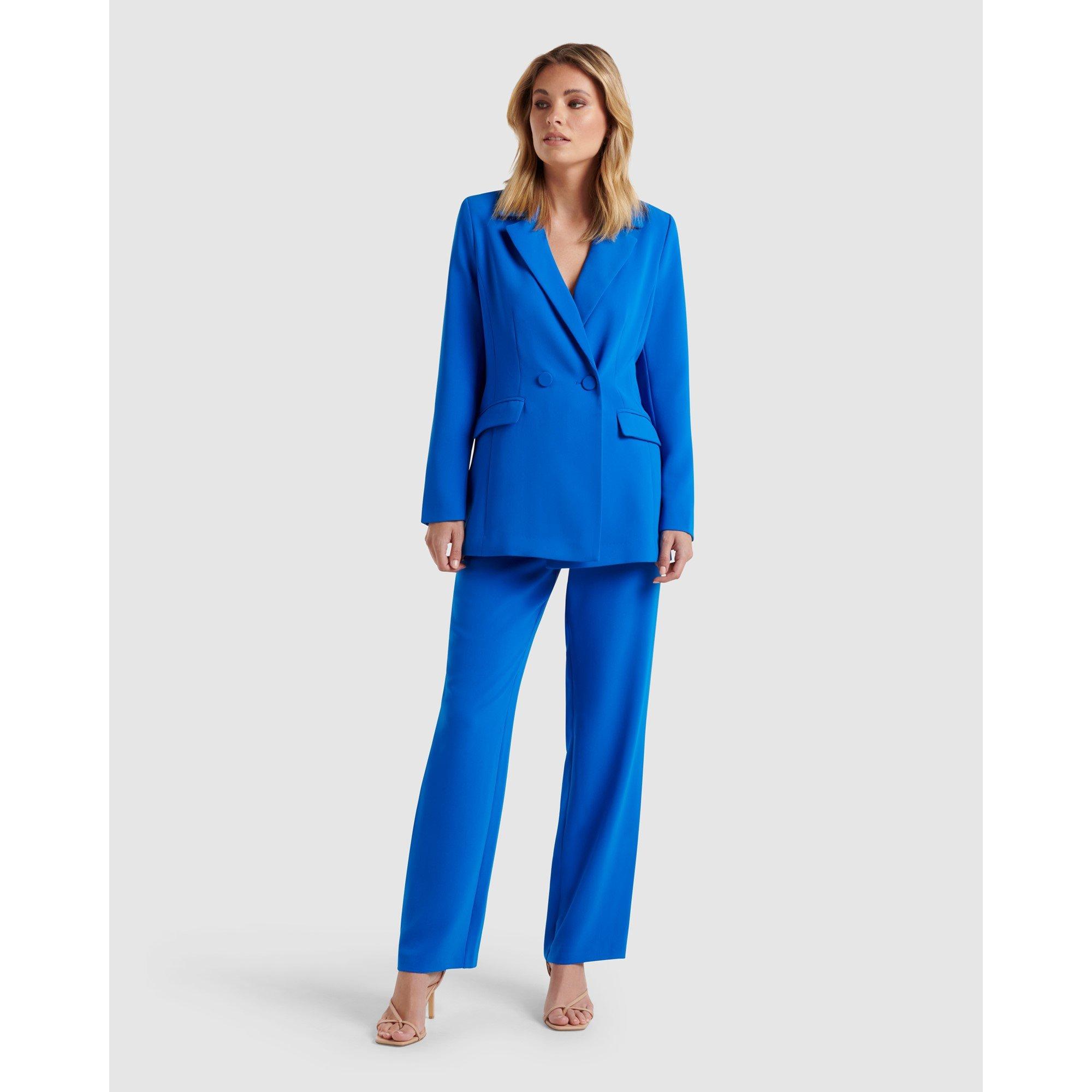 Intense Azure - Forever New - Women's Eileen Double-Breasted Co-ord Blazer - 6