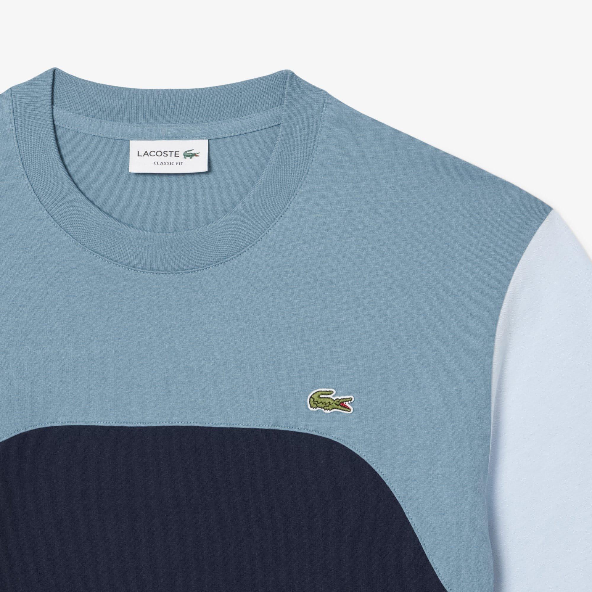 Navy - Lacoste - Cotton Jersey Colour Block T-Shirt - 6
