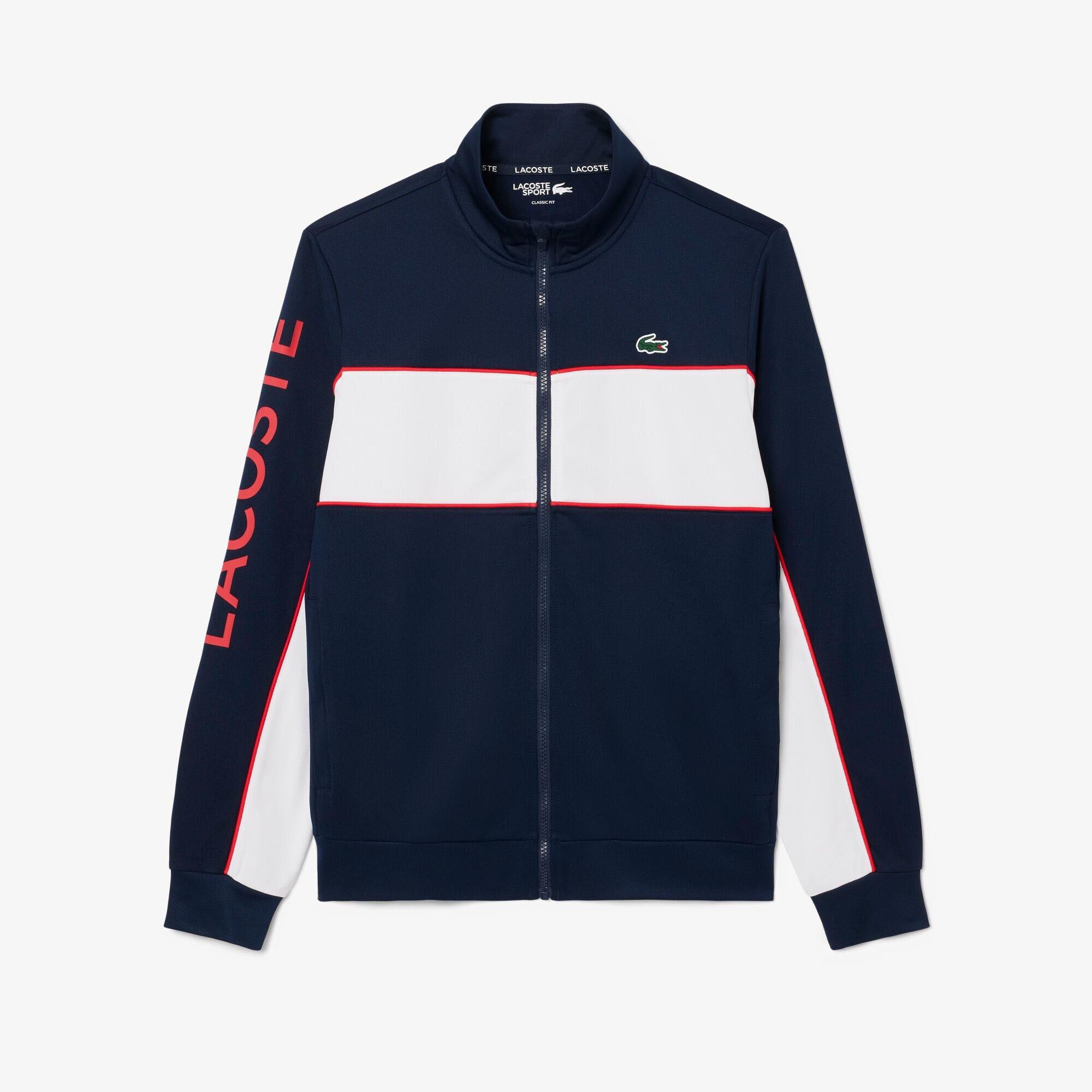 Lacoste Print Branding Zipped Tennis Sweatshirt - Colour - XS