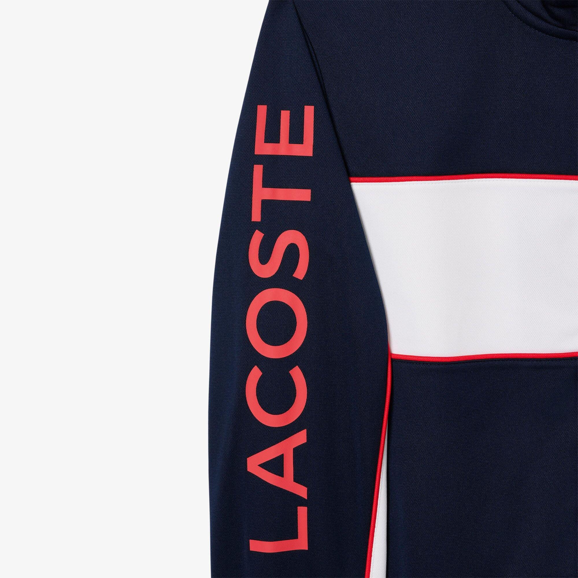 Multi Colour - Lacoste - Print Branding Zipped Tennis Sweatshirt - 3