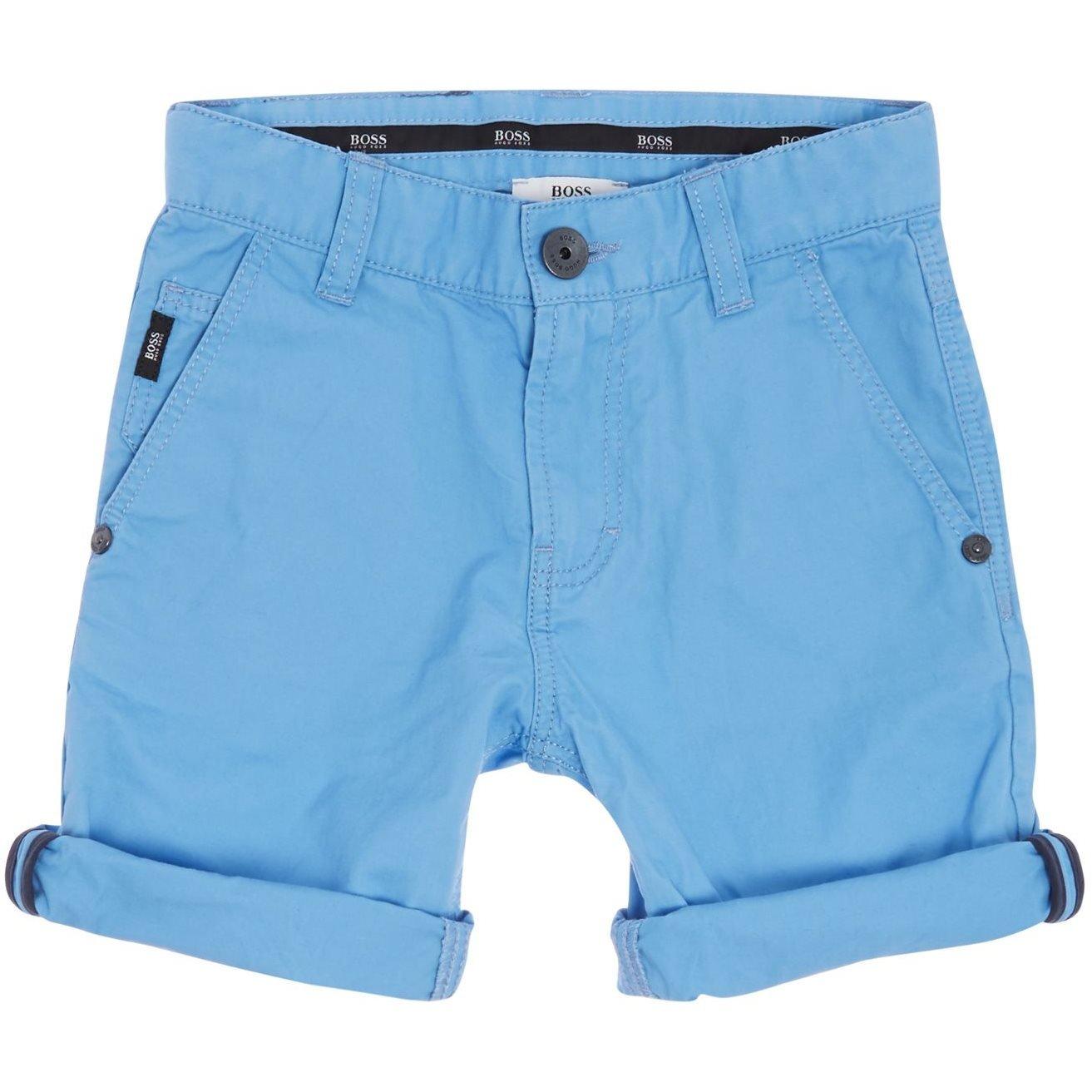 Pale Blue - Boss - Kids Organise Cotton Bermuda Shirt and Shorts - 1