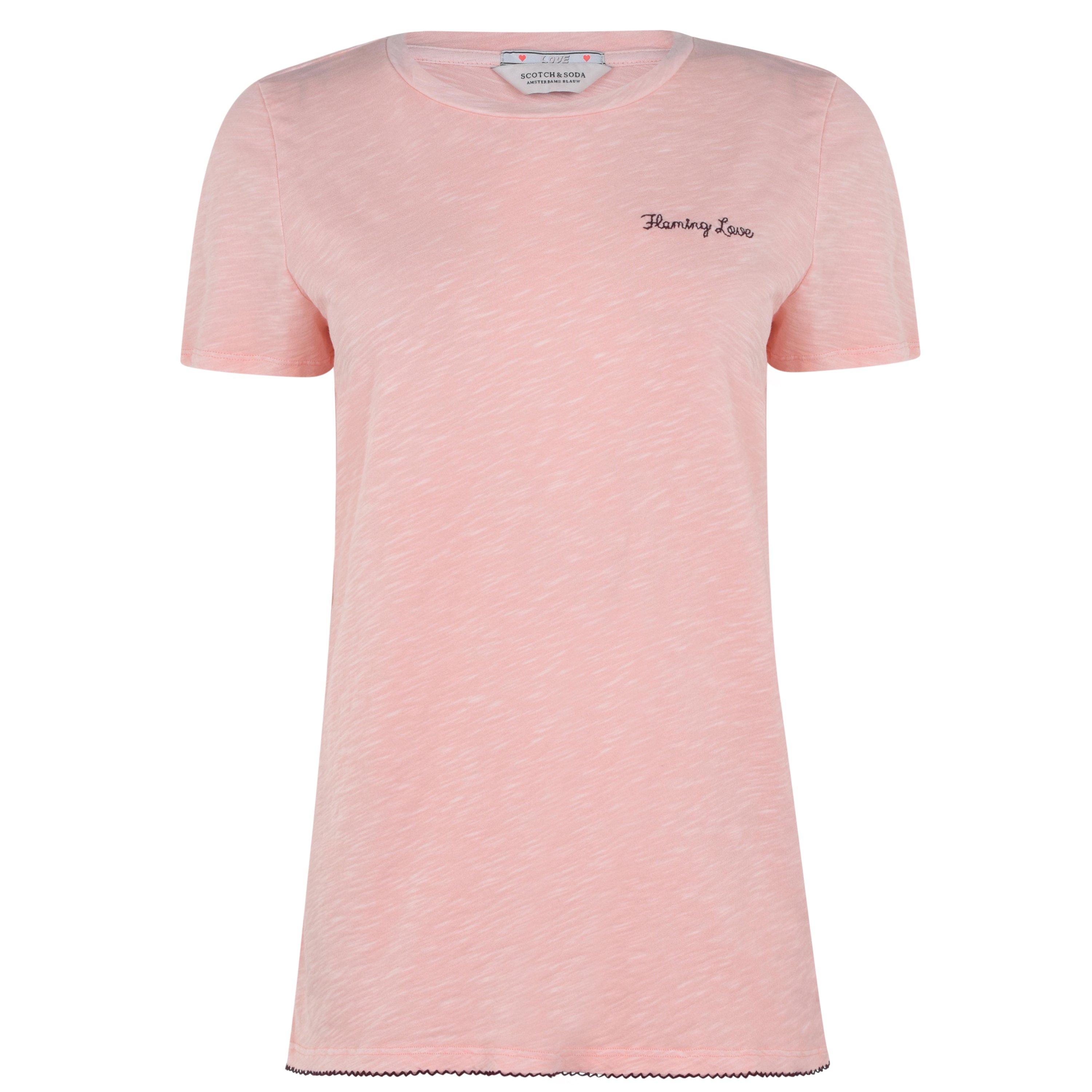 Pink - Scotch and Soda - Embroided Tee - 1