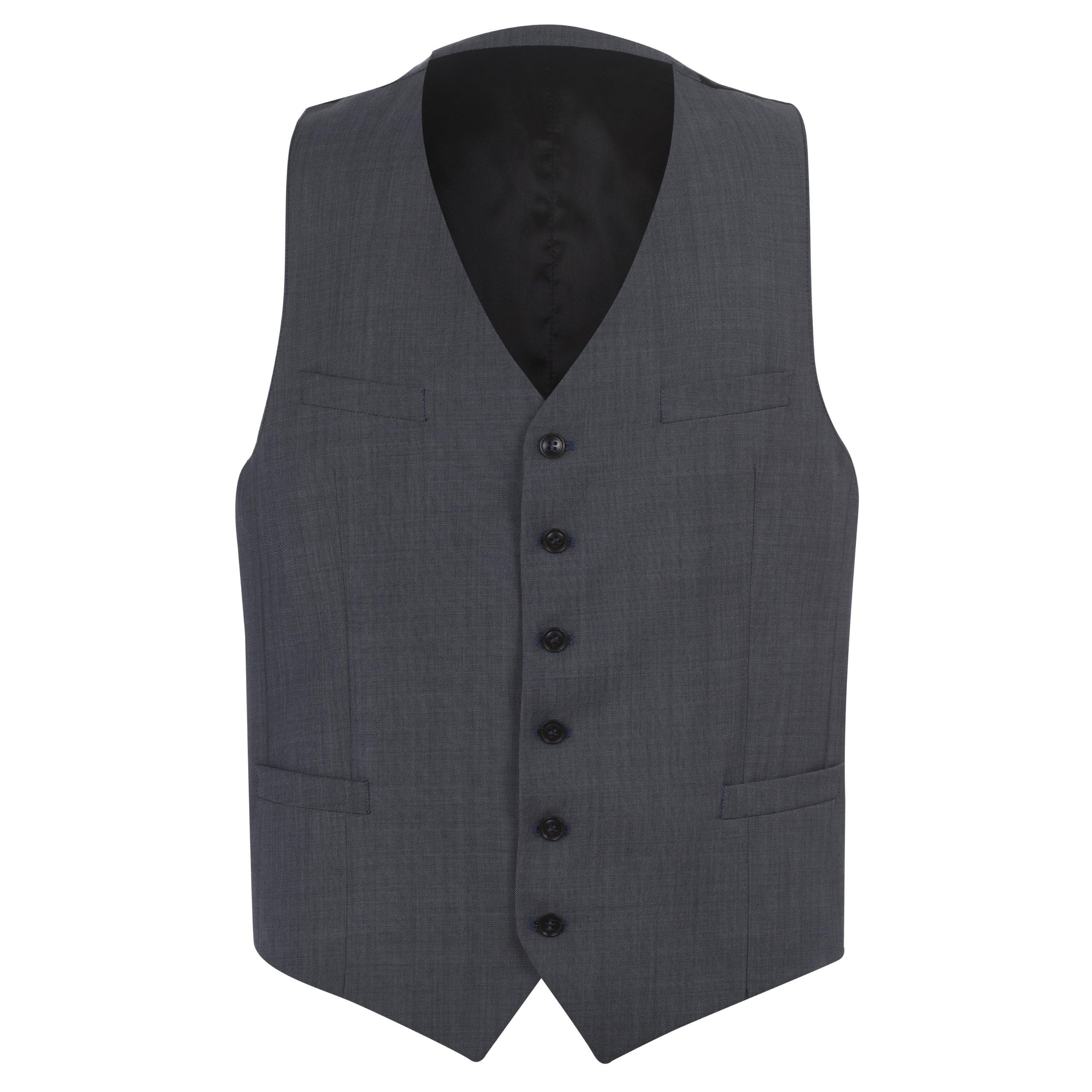 Light Blue - Tiger of Sweden - Super 100`s Tonic Waistcoat - 1