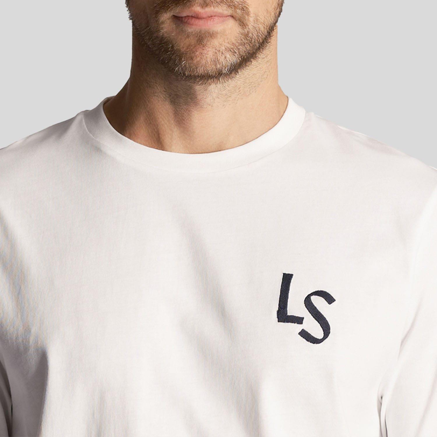 White - Lyle and Scott - LS Logo T-Shirt - 4