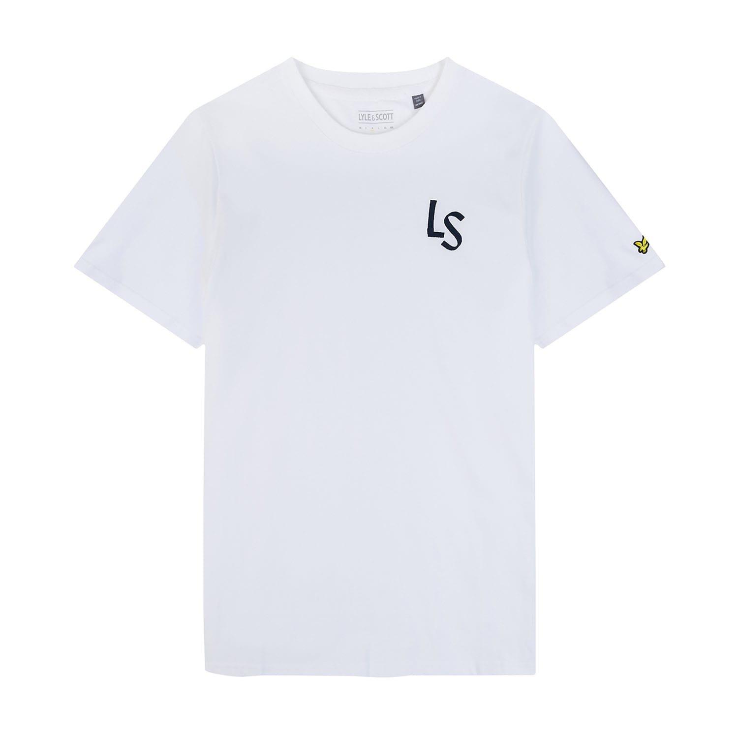 White - Lyle and Scott - LS Logo T-Shirt - 5