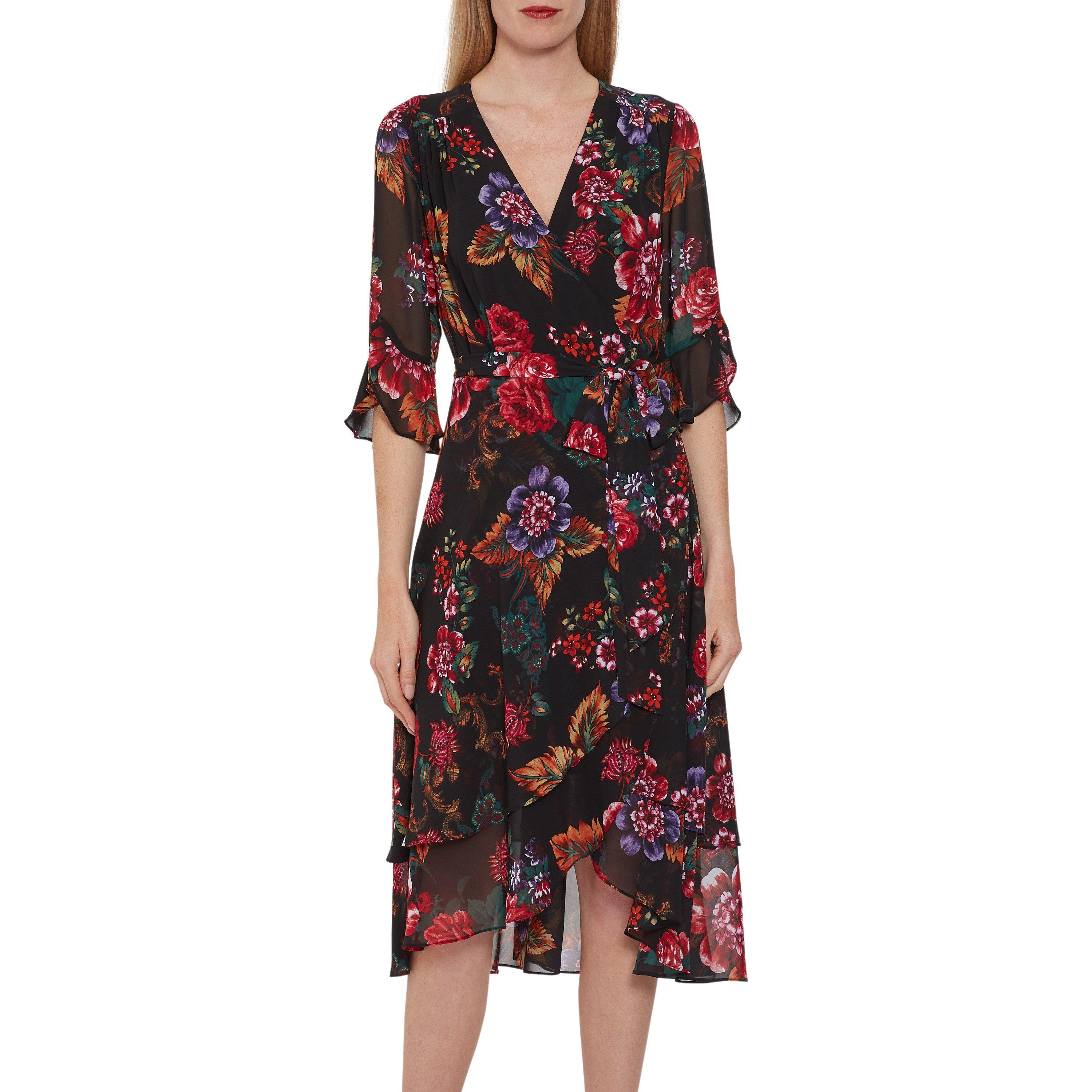 Black / Multi - Gina Bacconi - Gina Bacconi Marilene Chiffon Dress - 2