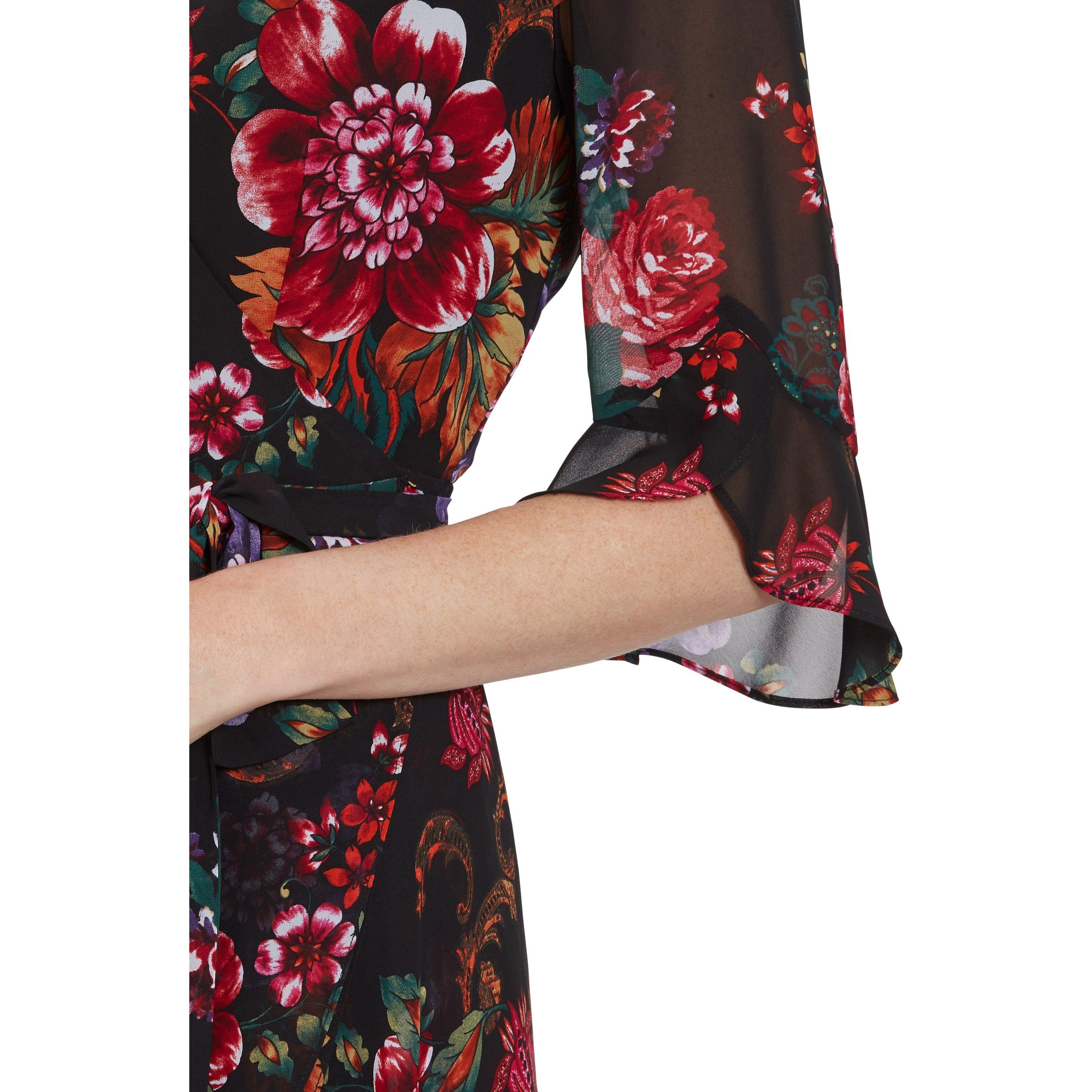 Black / Multi - Gina Bacconi - Gina Bacconi Marilene Chiffon Dress - 4