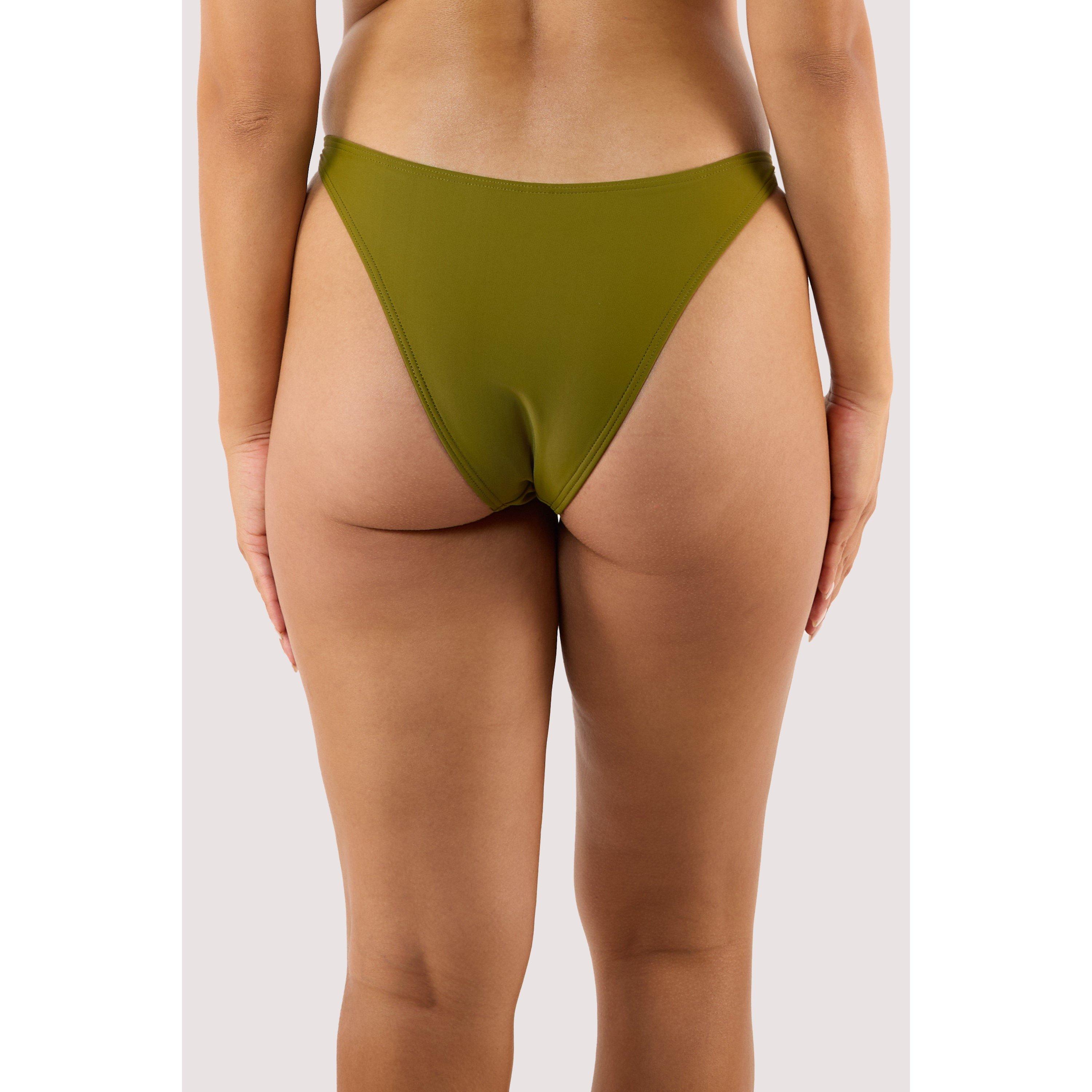 Khaki - Wolf and Whistle - Kalahari Khaki Bikini Brief with Gold Ring - 2