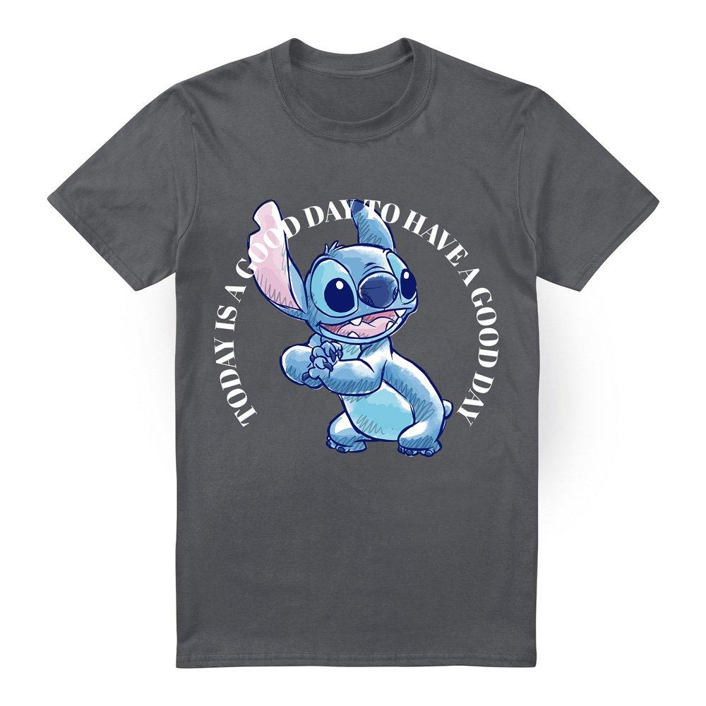 Charcoal - Disney - Lilo & Stitch Good Day Mens T-Shirt Charcoal - 4