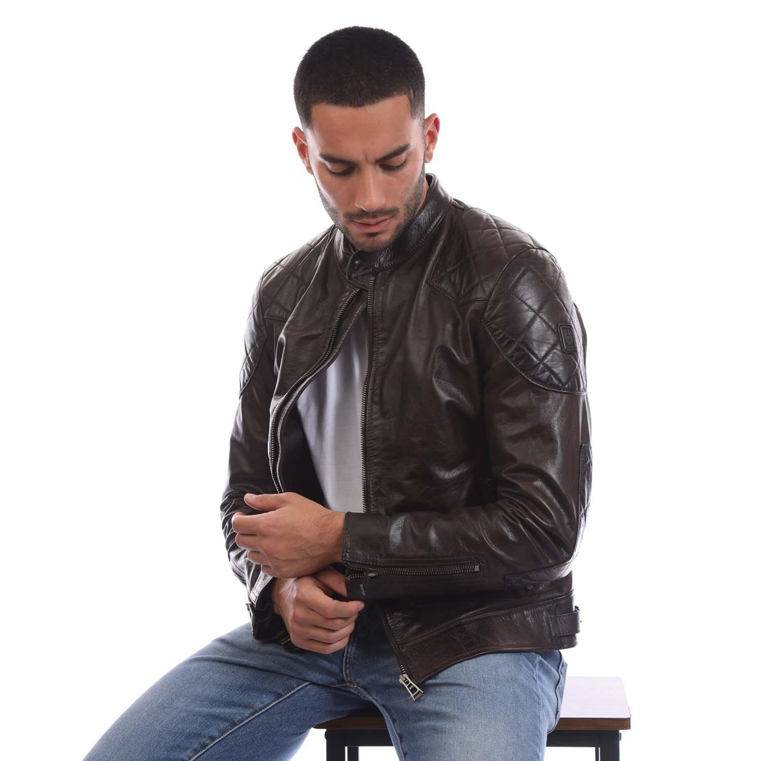 Brown - Belstaff - Hand Waxed Legacy Outlaw Jacket - 4