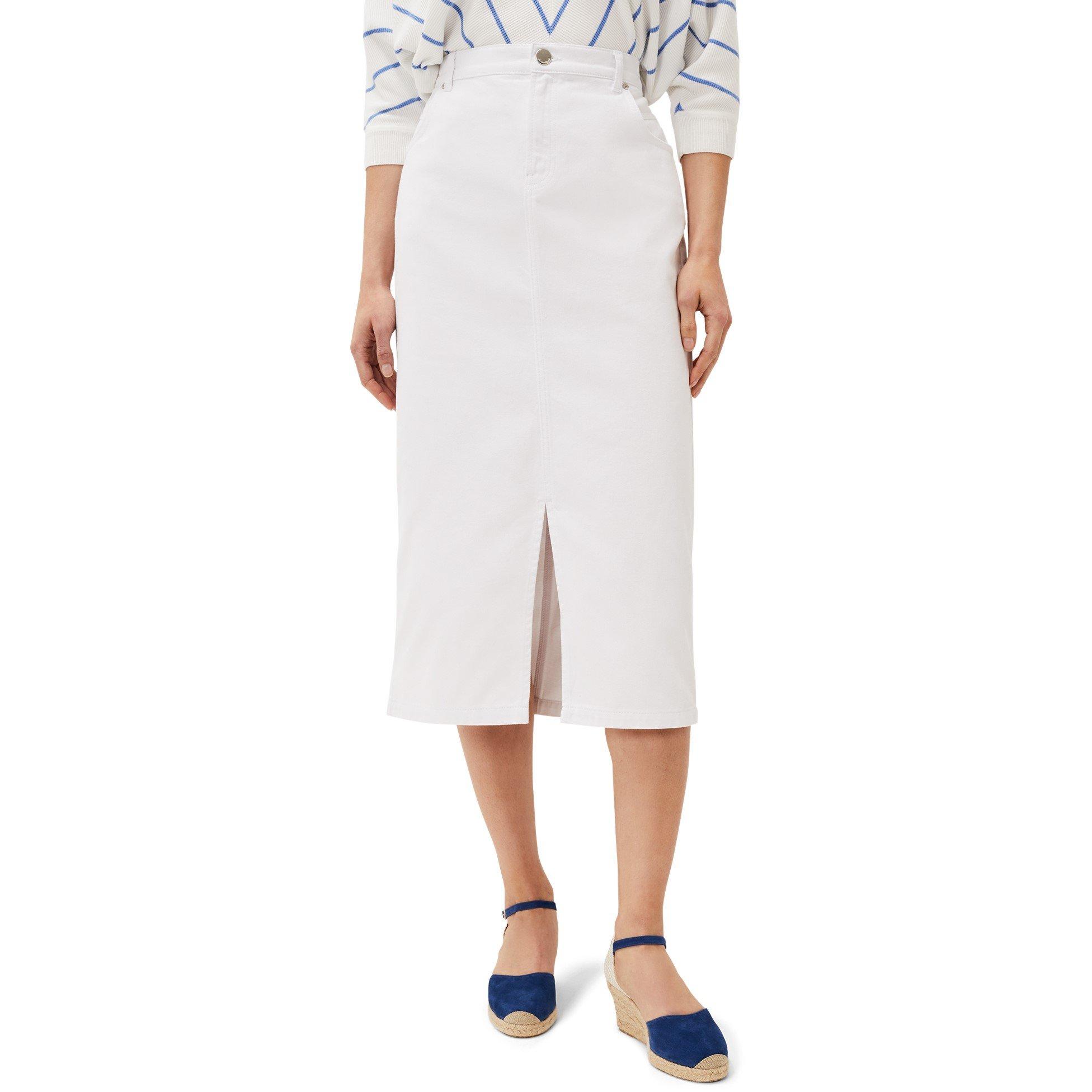 White - Phase Eight - Aubrey Denim Midi Skirt - 2