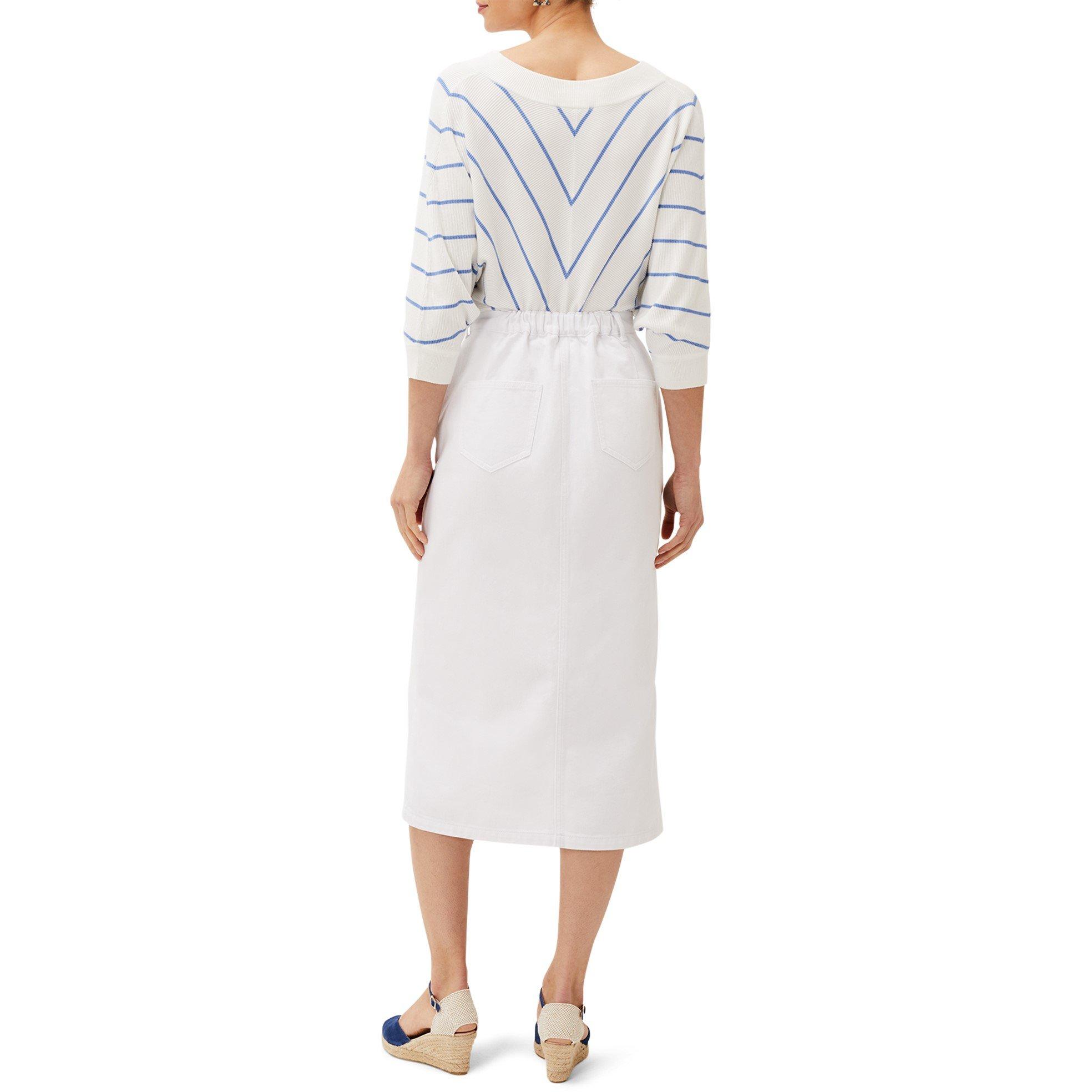 White - Phase Eight - Aubrey Denim Midi Skirt - 3