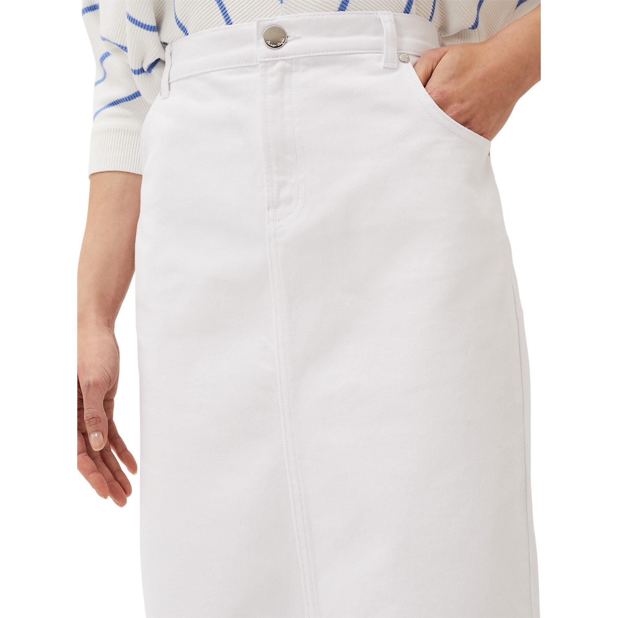 White - Phase Eight - Aubrey Denim Midi Skirt - 4