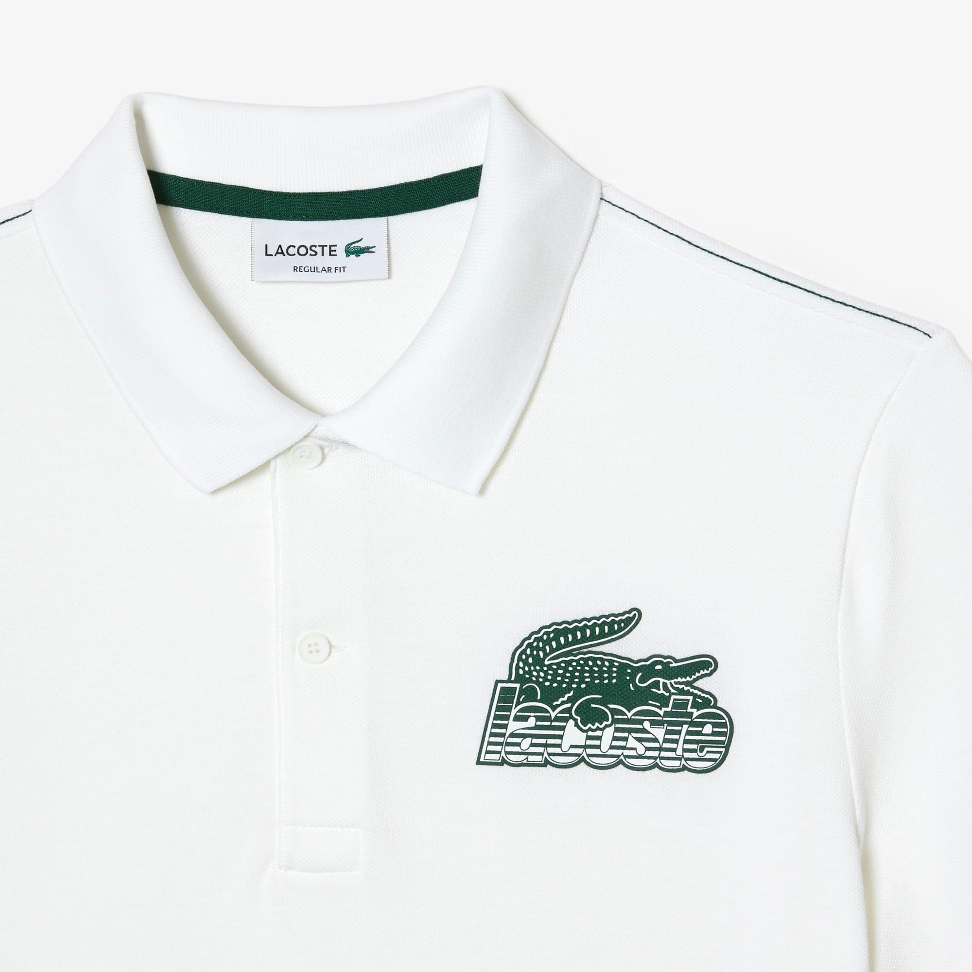 White - Lacoste - Cotton Mini-Piqu¿ Polo Shirt - 2