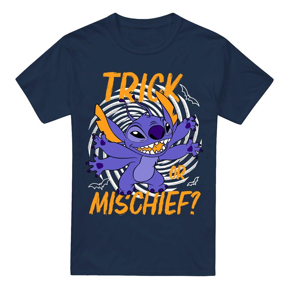 Navy - Disney - Lilo & Stitch Trick Or Mischief Mens T-Shirt Navy - 4