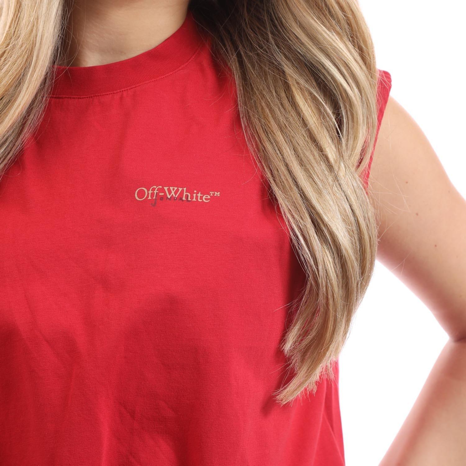 Red - Off White - Arrow Crop Top - 4