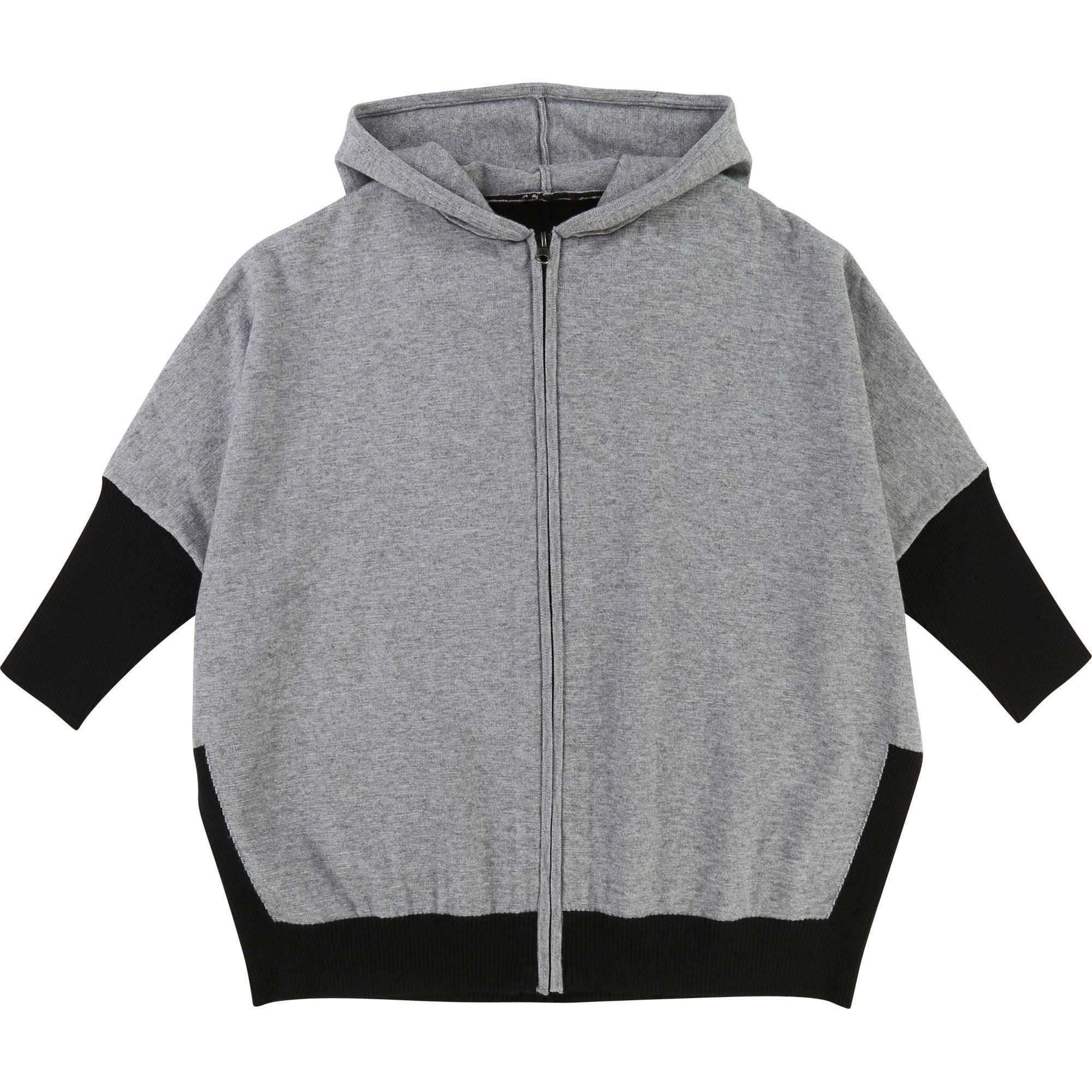 Grey Marl - DKNY - Girls Long Knitted Cardigan - 1