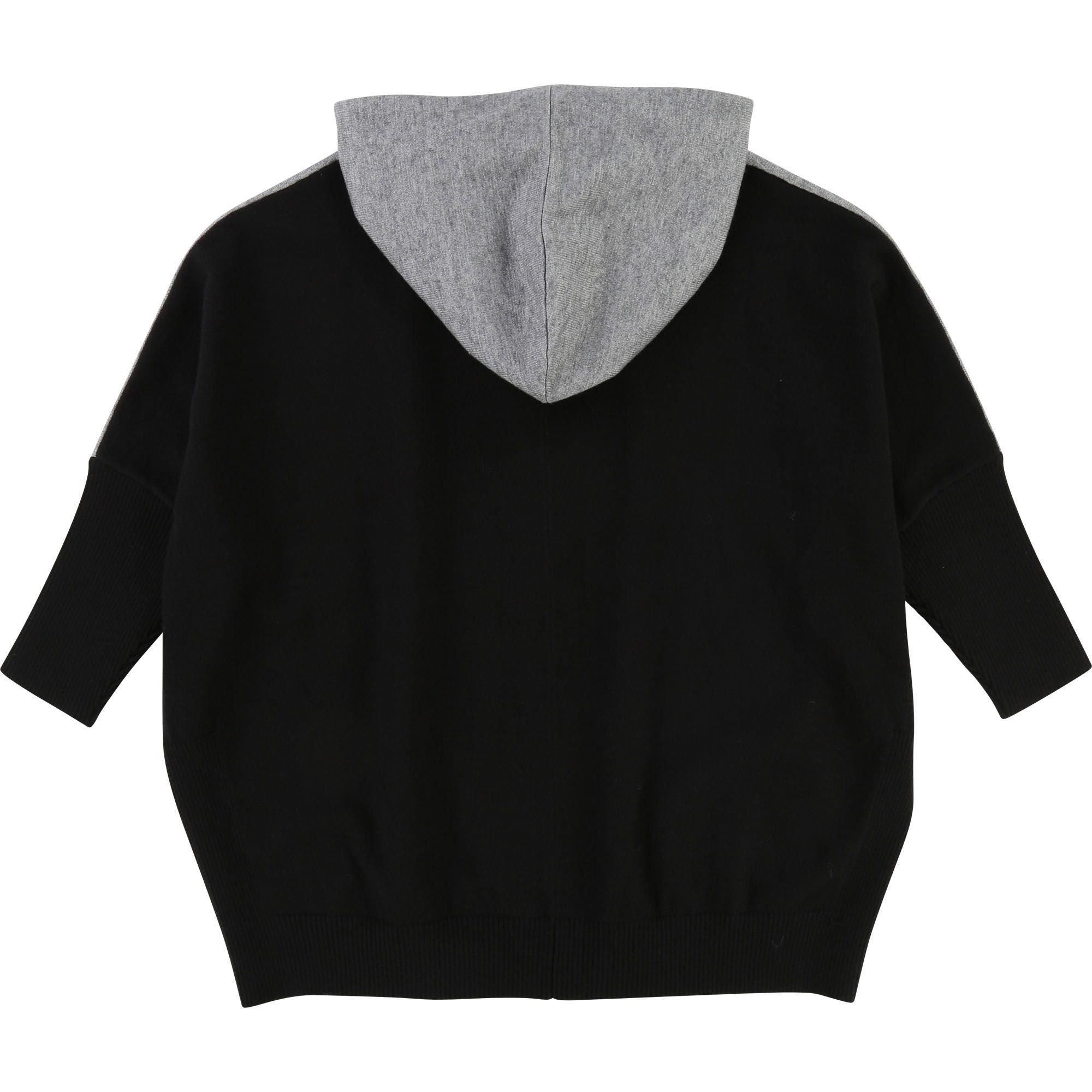 Grey Marl - DKNY - Girls Long Knitted Cardigan - 2