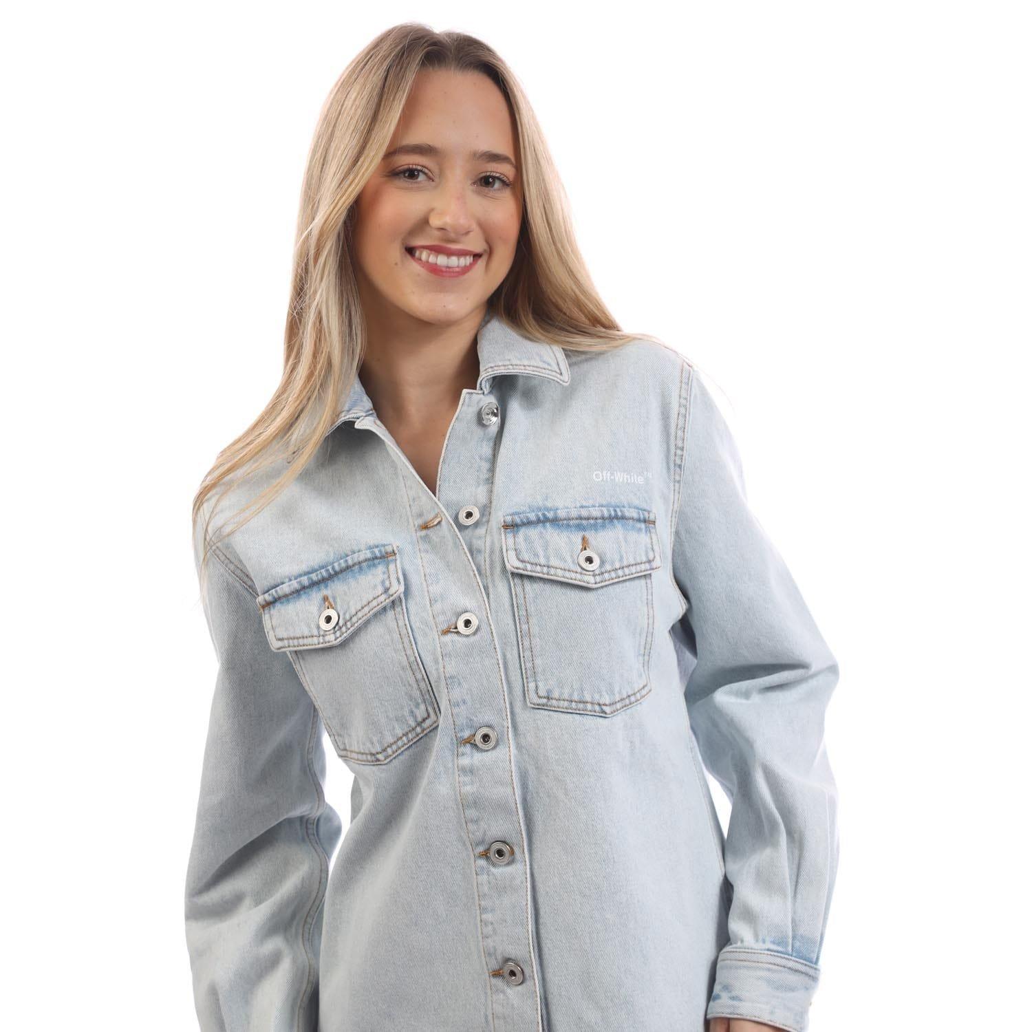 Blue-White - Off White - Diagonal Long Sleeve Shirt - 2