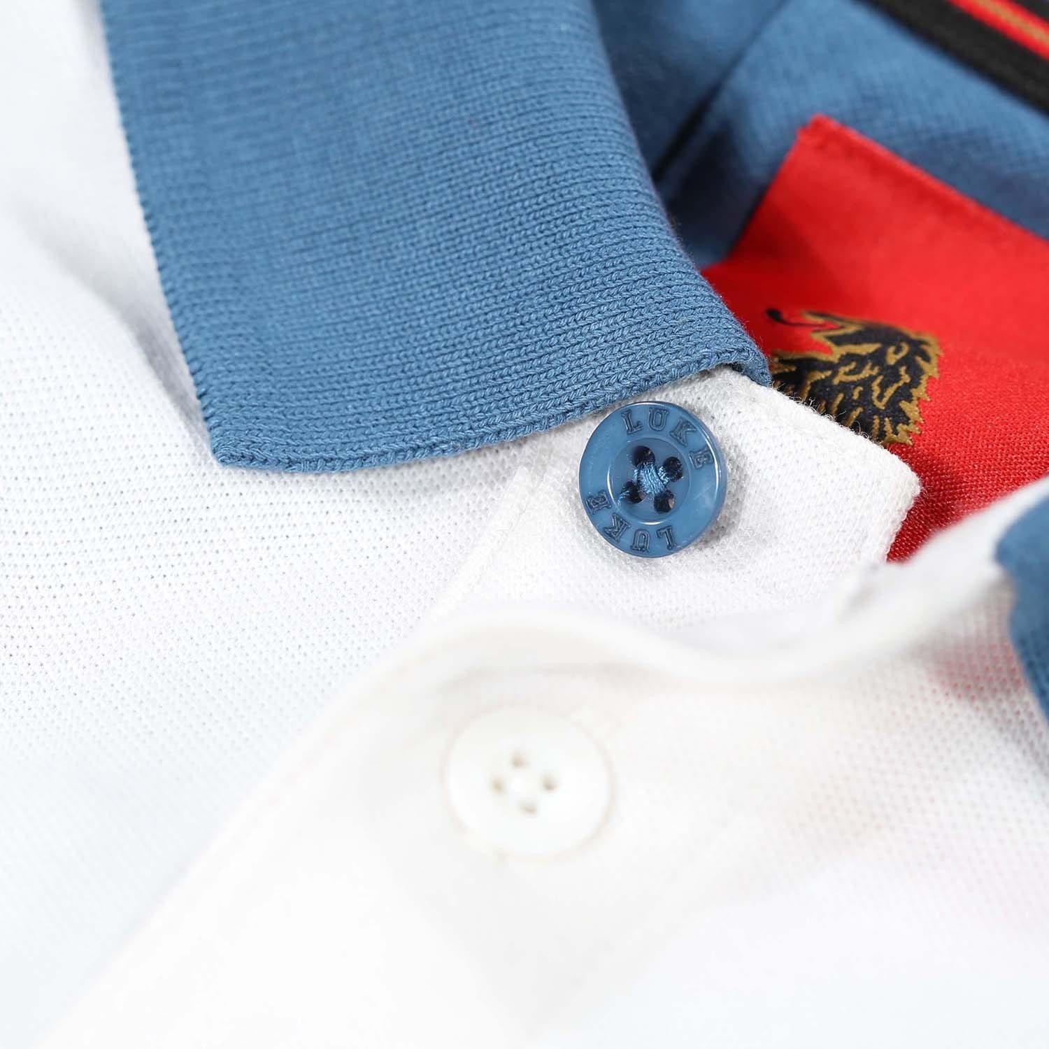 Black - Luke 1977 - Cala Mayor Chevron Detail Polo Shirt - 3