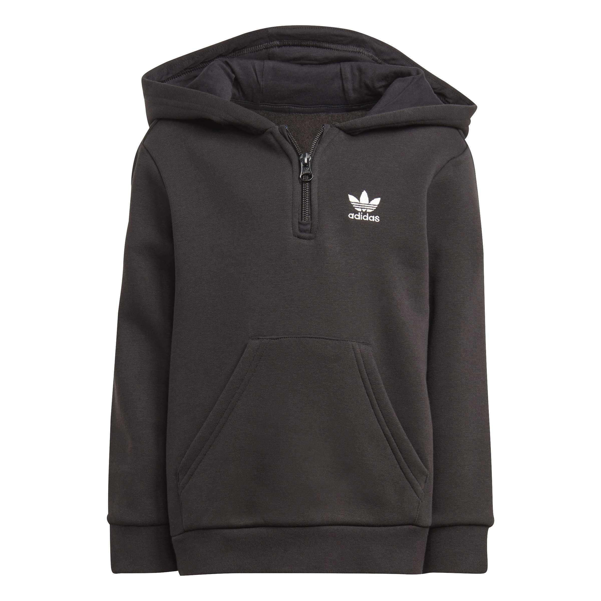 Black - adidas Originals - Half-Zip Hoodie Cargo Pants Set - 3