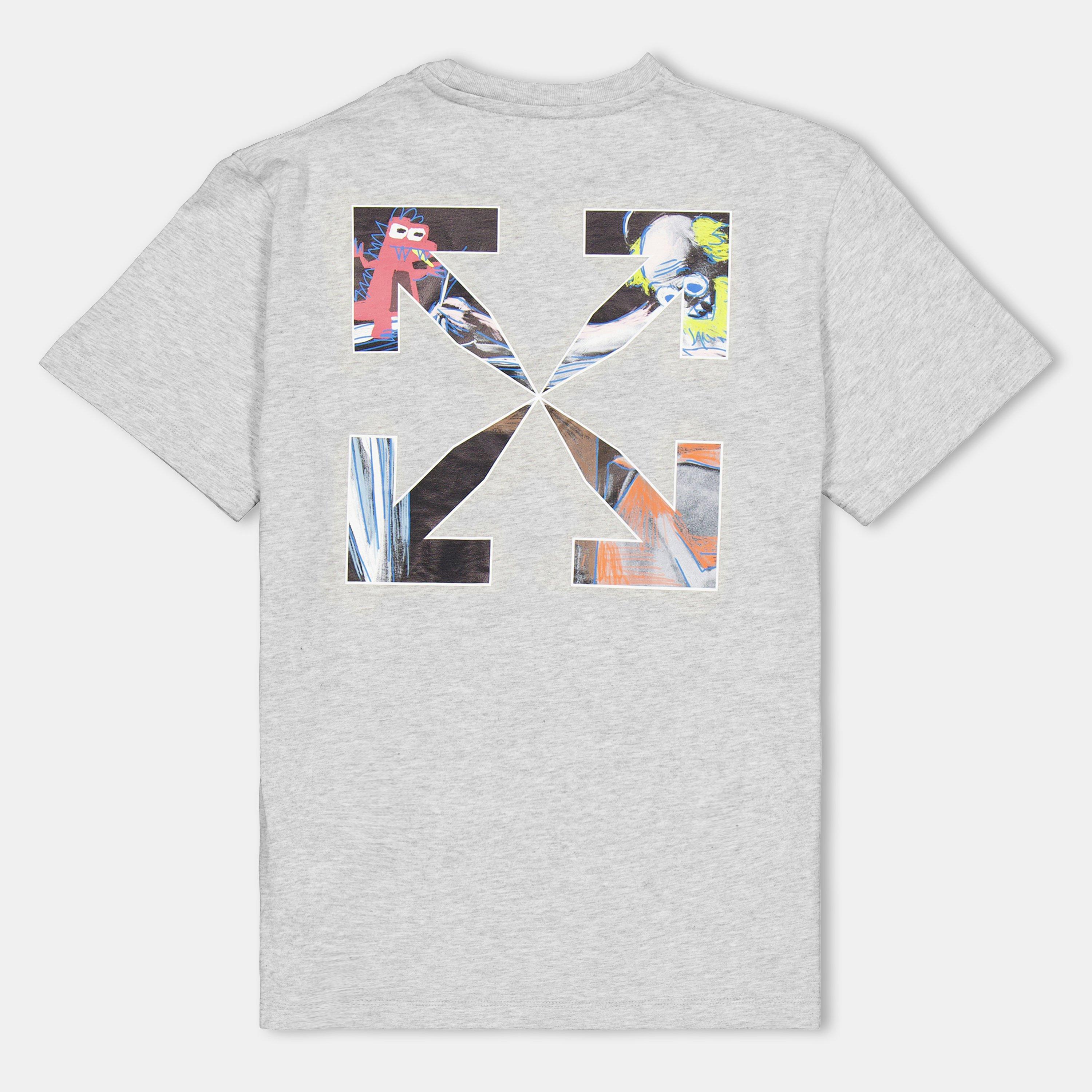 Grey Multi - Off White - Kids Regular Fit T-Shirt - 2