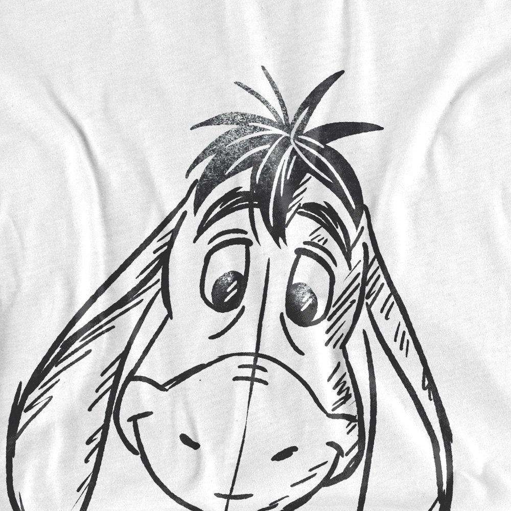 White - Winnie The Pooh - Eeyore Sketchy Face T-Shirt - 2