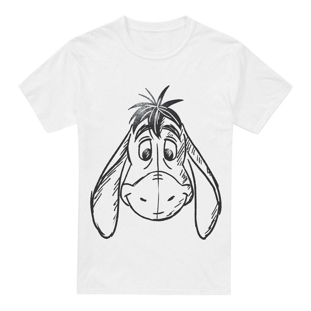 White - Winnie The Pooh - Eeyore Sketchy Face T-Shirt - 4
