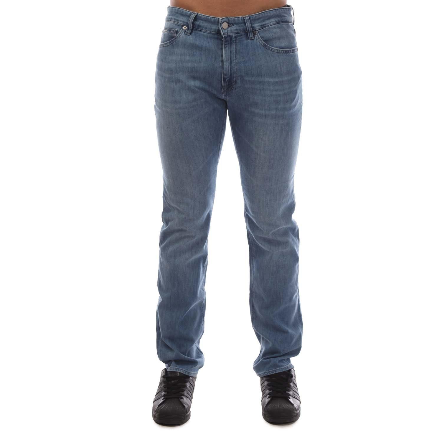 Turquoise - Boss - Maine3 Slim-Fit Jeans - 1