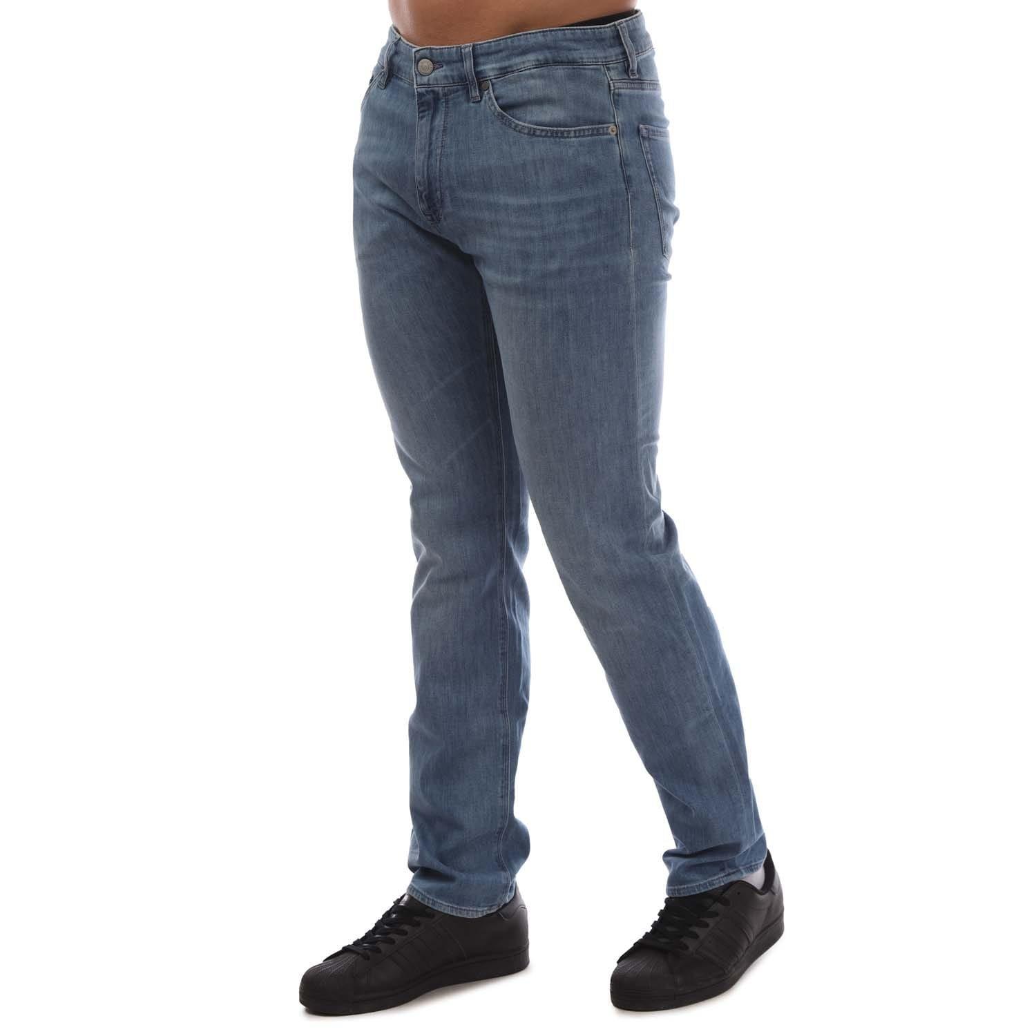 Turquoise - Boss - Maine3 Slim-Fit Jeans - 2