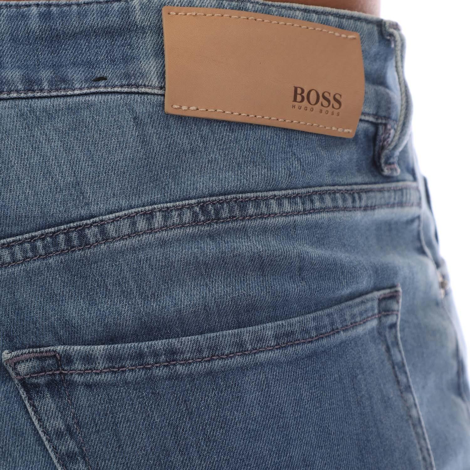 Turquoise - Boss - Maine3 Slim-Fit Jeans - 4