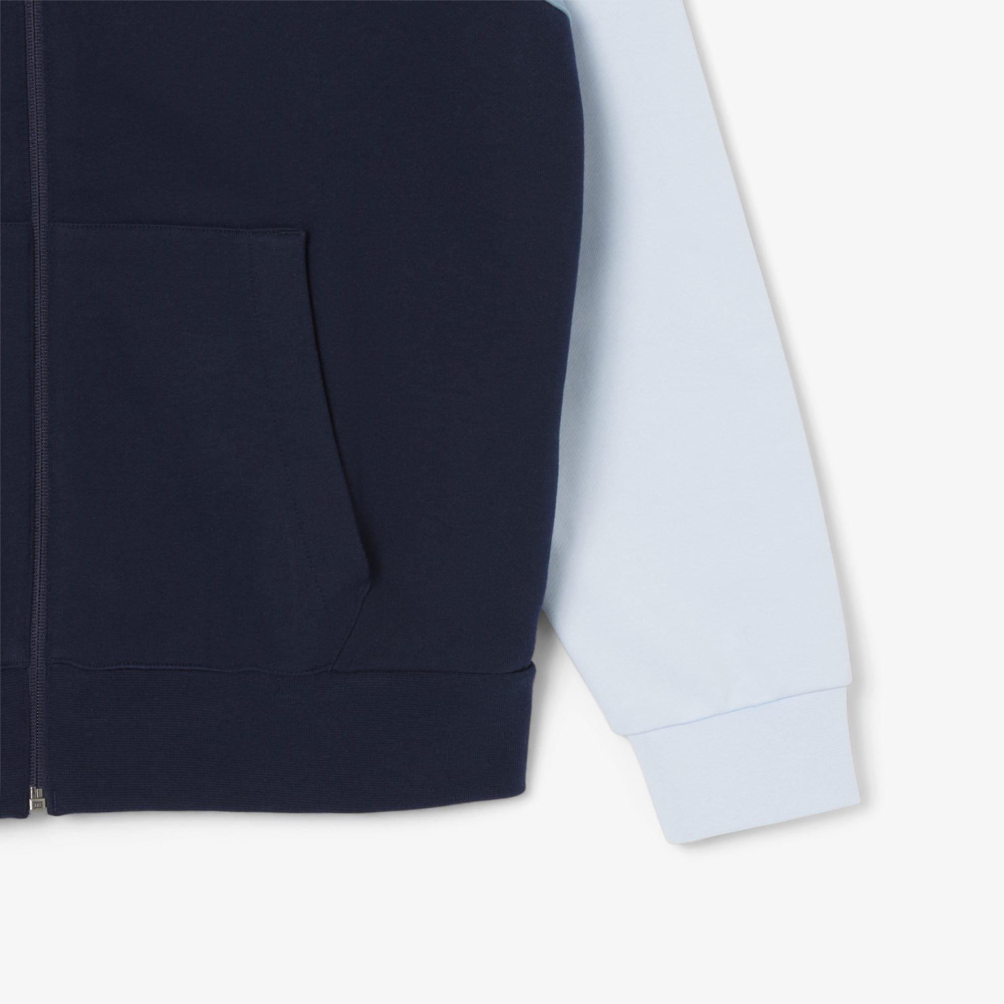 Navy - Lacoste - Zipped Colour Block Hoodie - 6