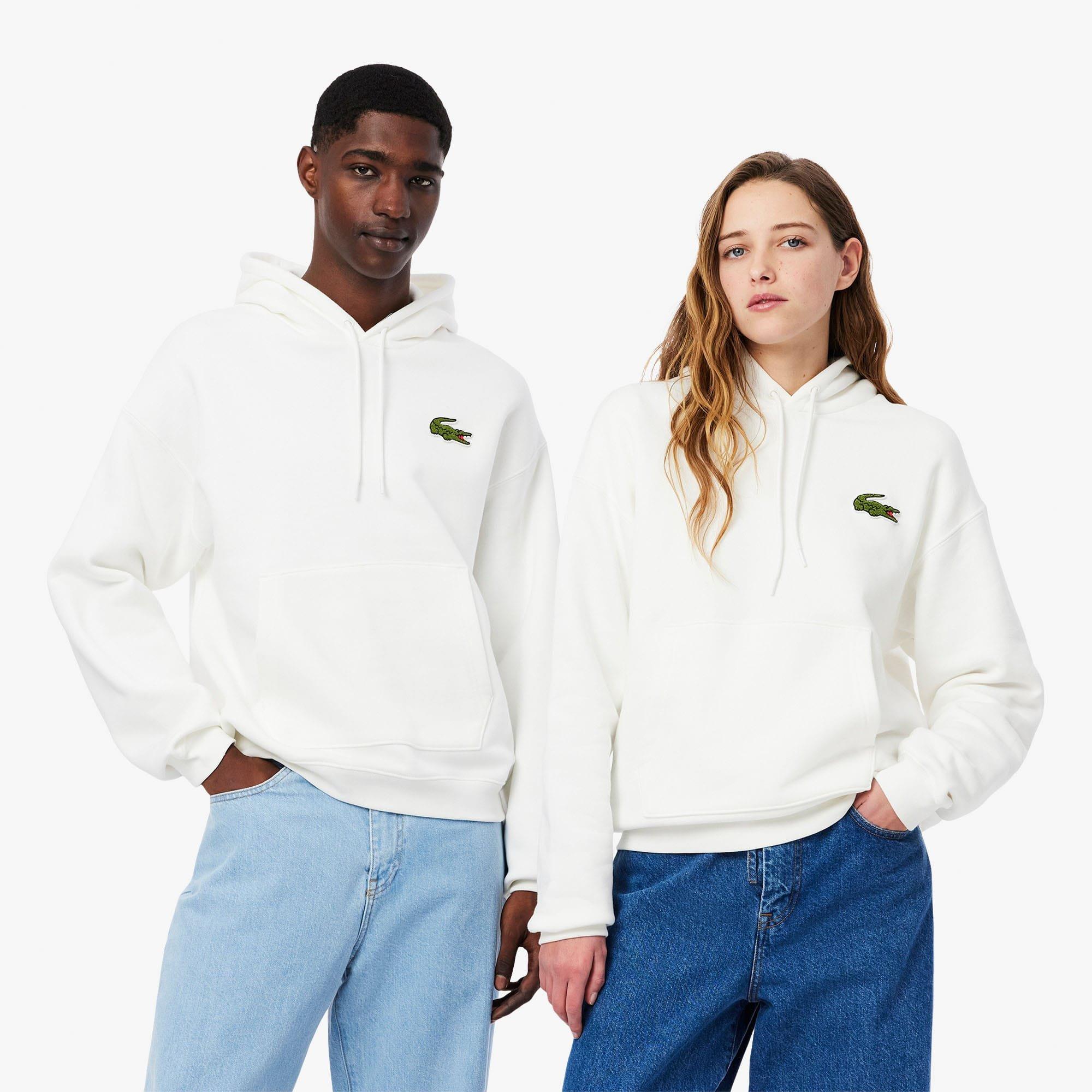 Cream - Lacoste - Loose-Fit Badge Accent Hoodie - 2