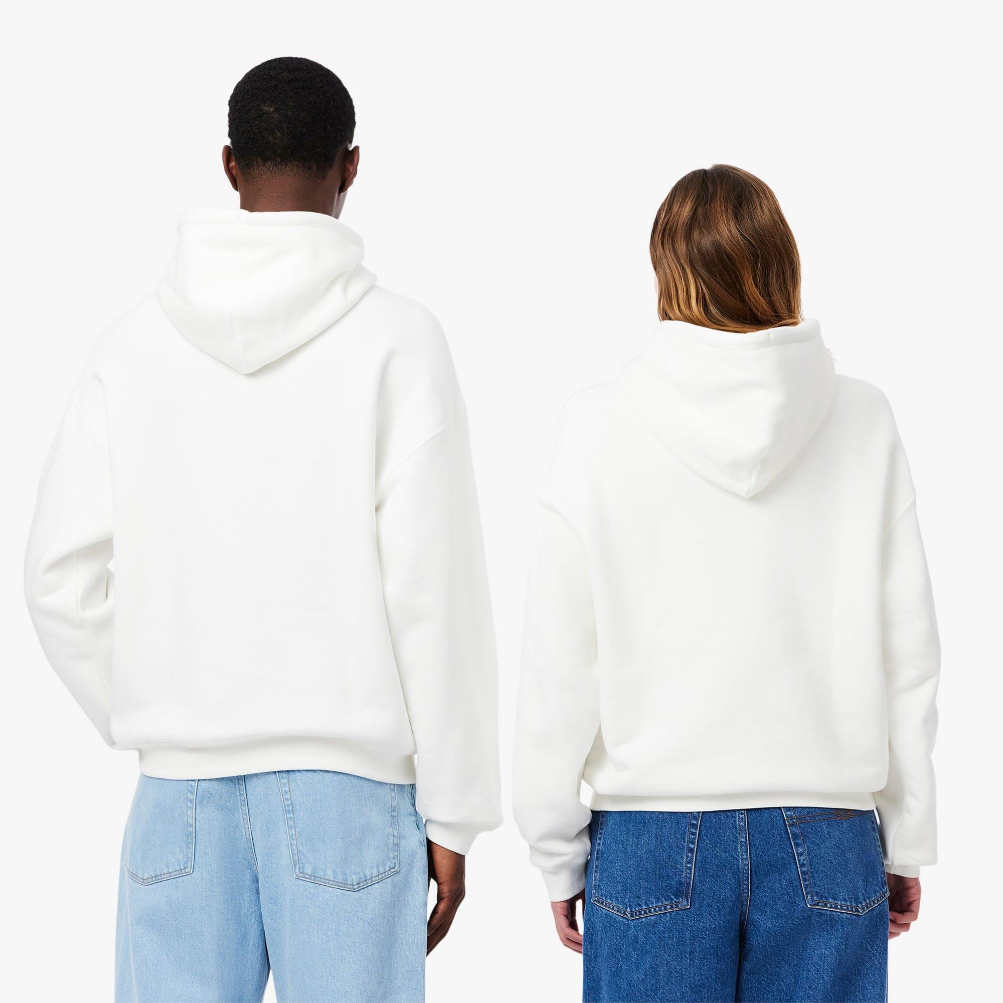 Cream - Lacoste - Loose-Fit Badge Accent Hoodie - 3