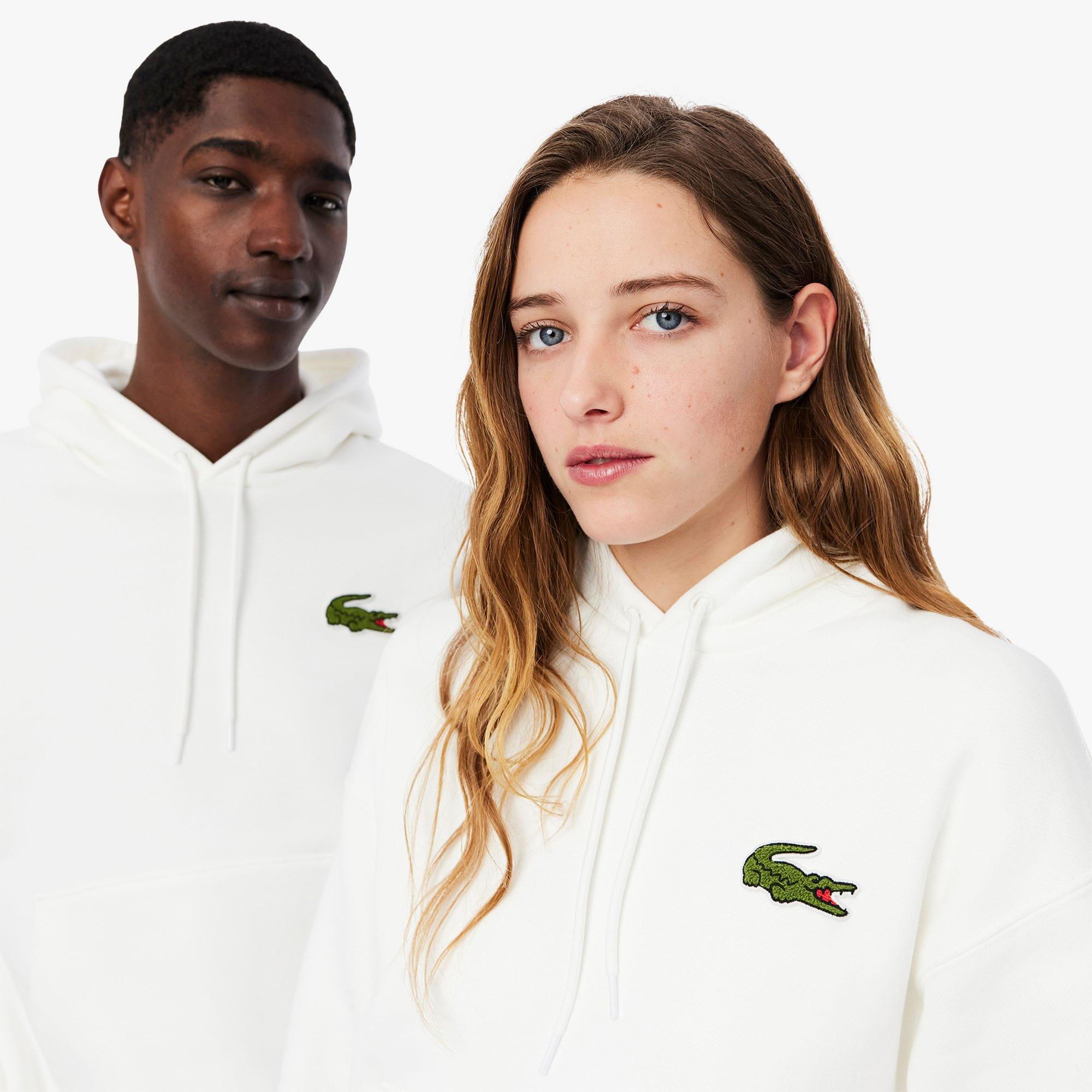 Cream - Lacoste - Loose-Fit Badge Accent Hoodie - 4
