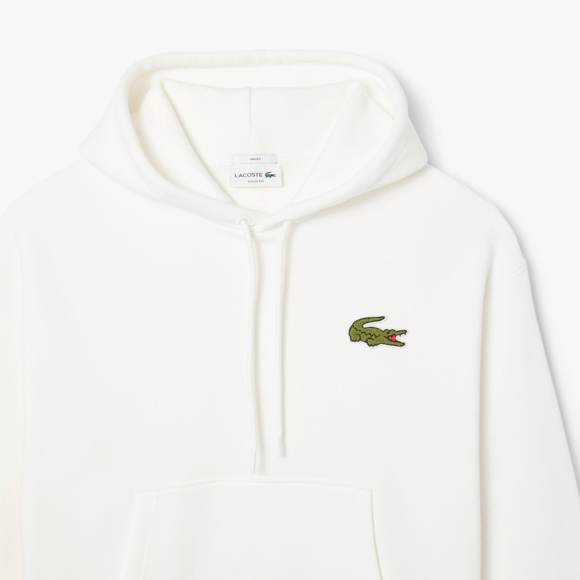 Cream - Lacoste - Loose-Fit Badge Accent Hoodie - 5