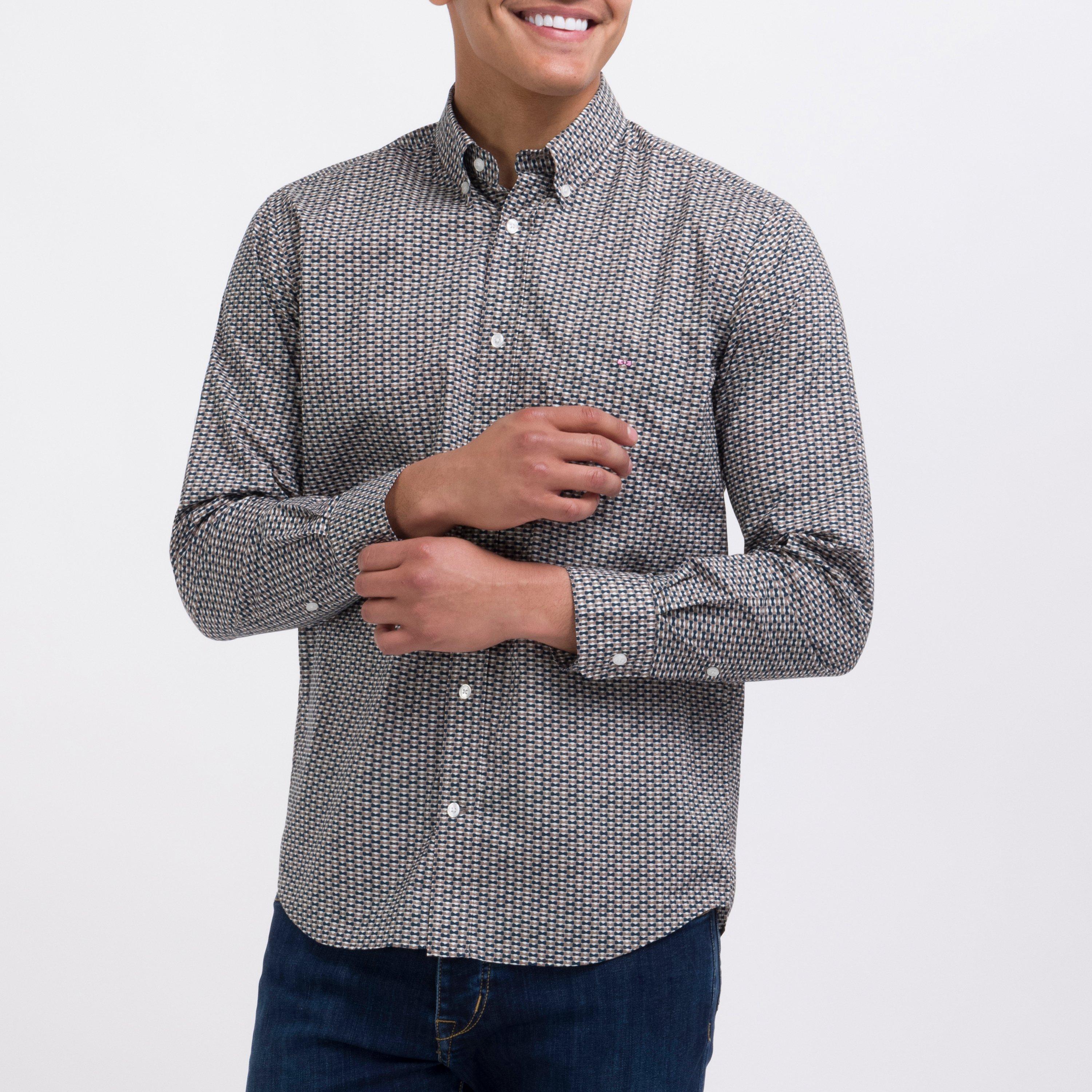 Bec5 - Eden Park - Beige shirt with a vintage motif - 2