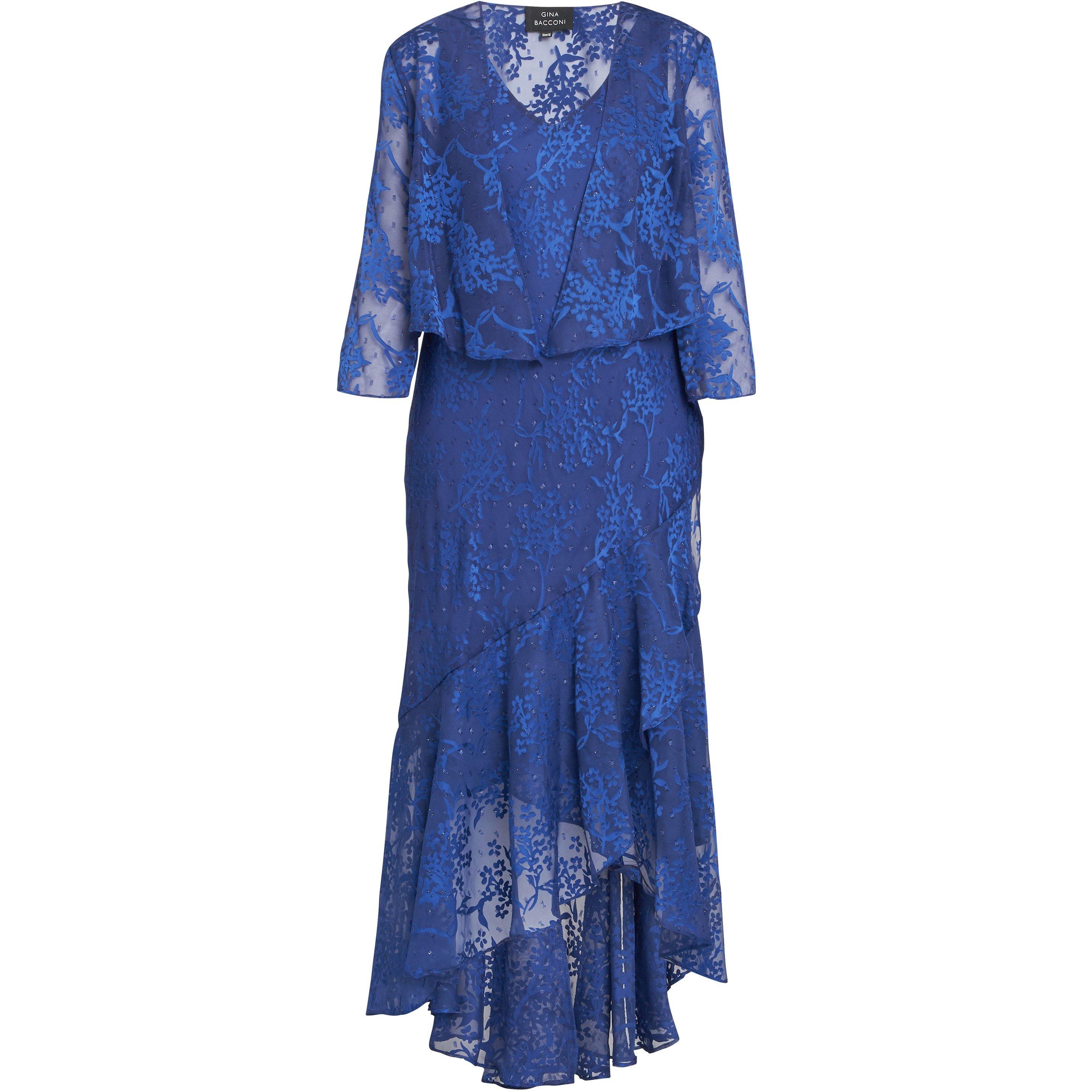 Royal - Gina Bacconi - Barbara Midi Dress With Cascade Jacket - 4