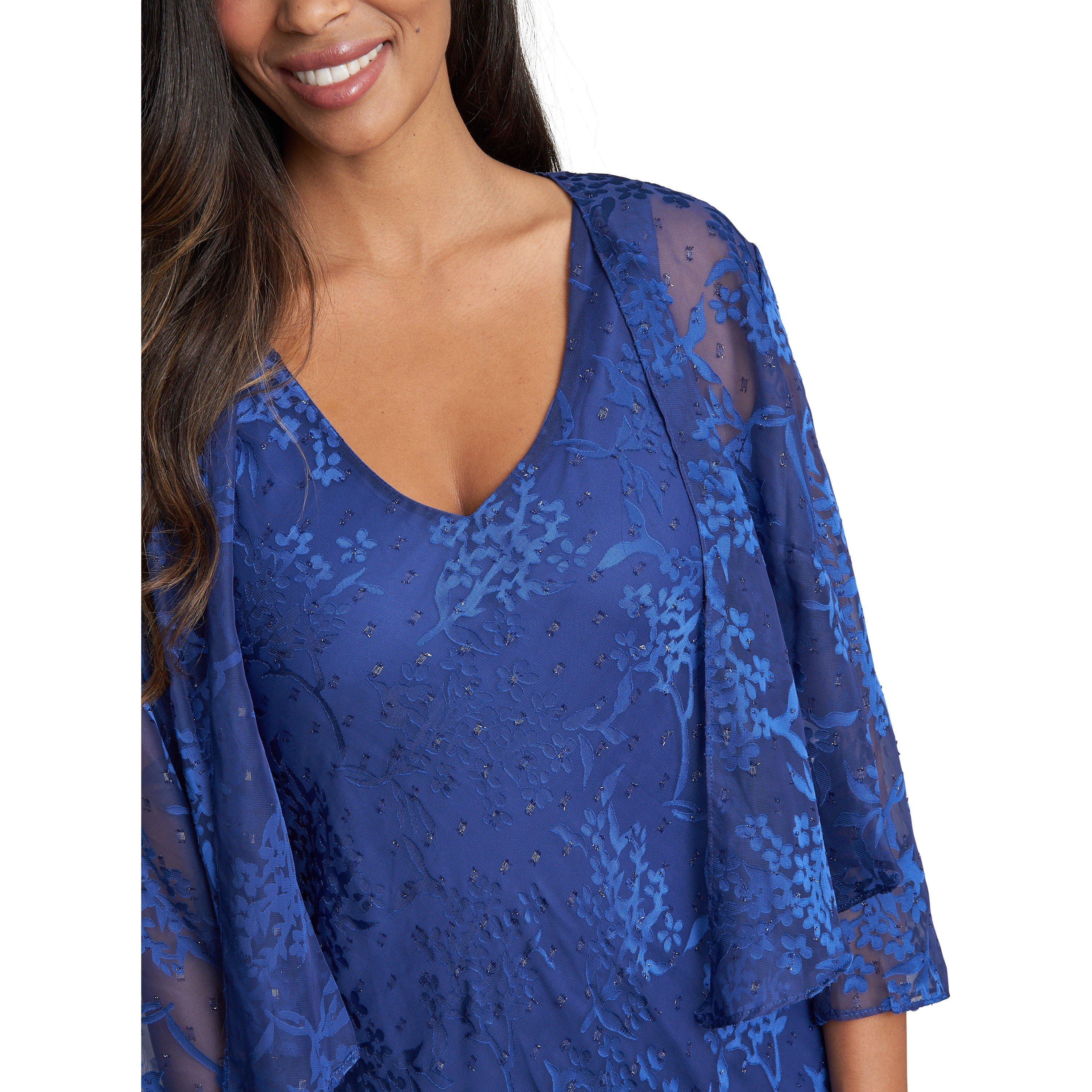 Royal - Gina Bacconi - Barbara Midi Dress With Cascade Jacket - 5