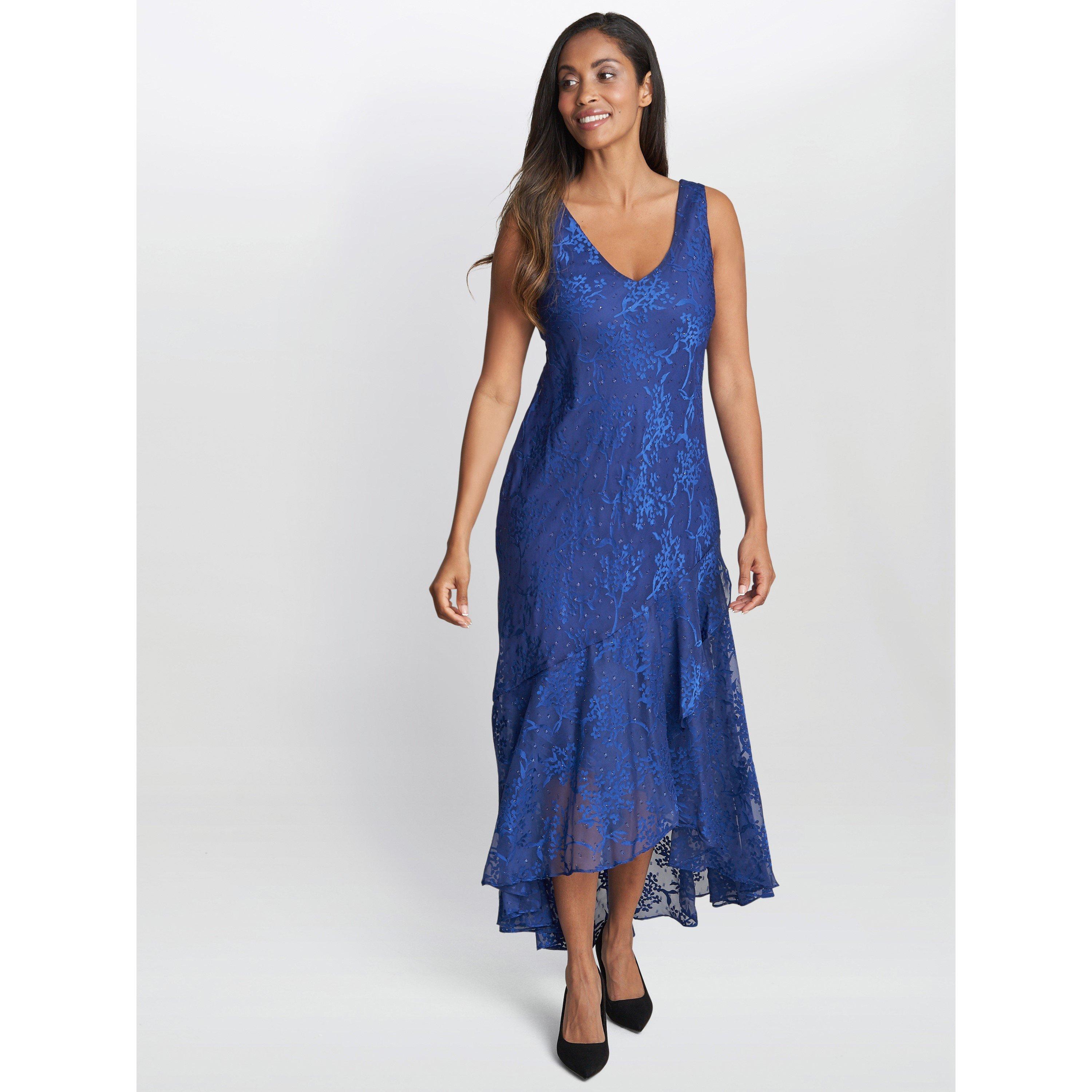 Royal - Gina Bacconi - Barbara Midi Dress With Cascade Jacket - 6